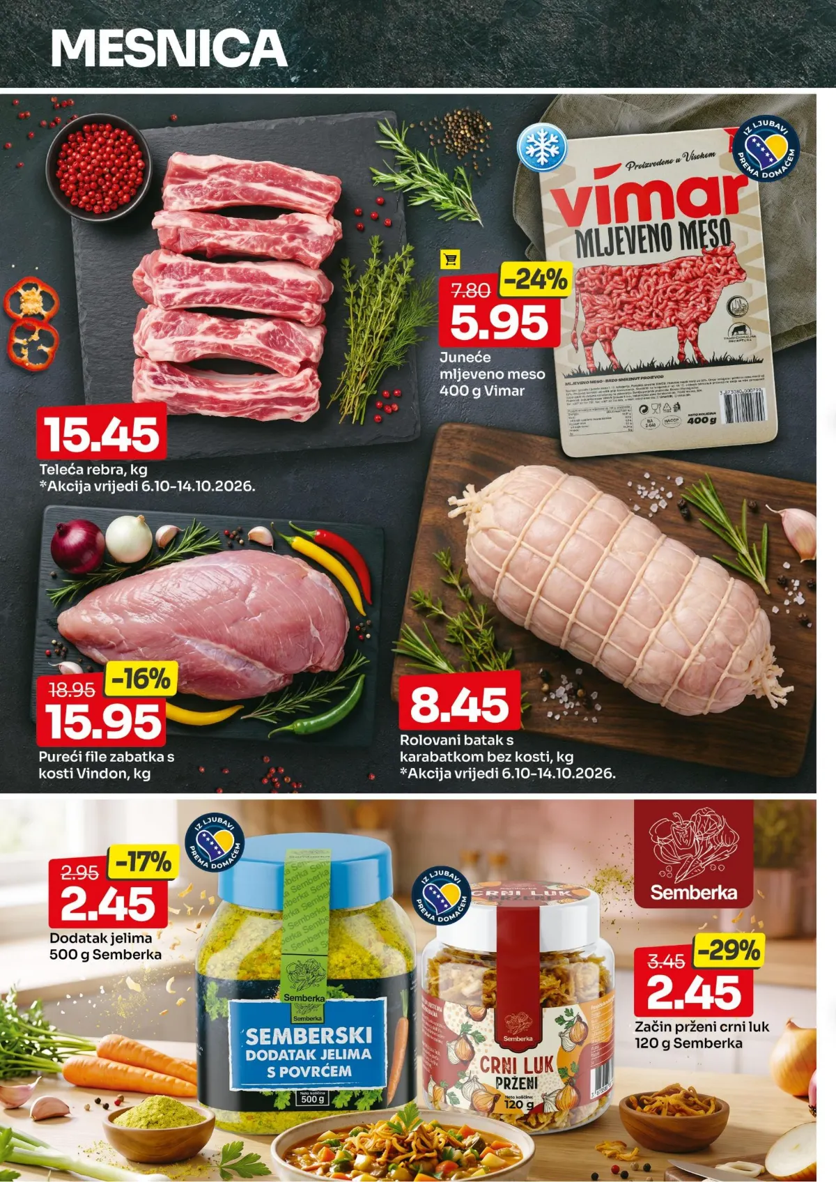 Bingo katalog 06–18.10.2026. – mesnica, meso i mesne prerađevine na akciji