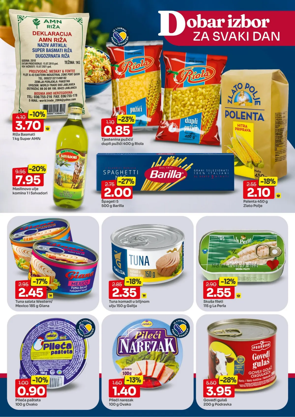 Bingo katalog 06–18.10.2026. – tjestenina, riža, ulje i konzervirani proizvodi