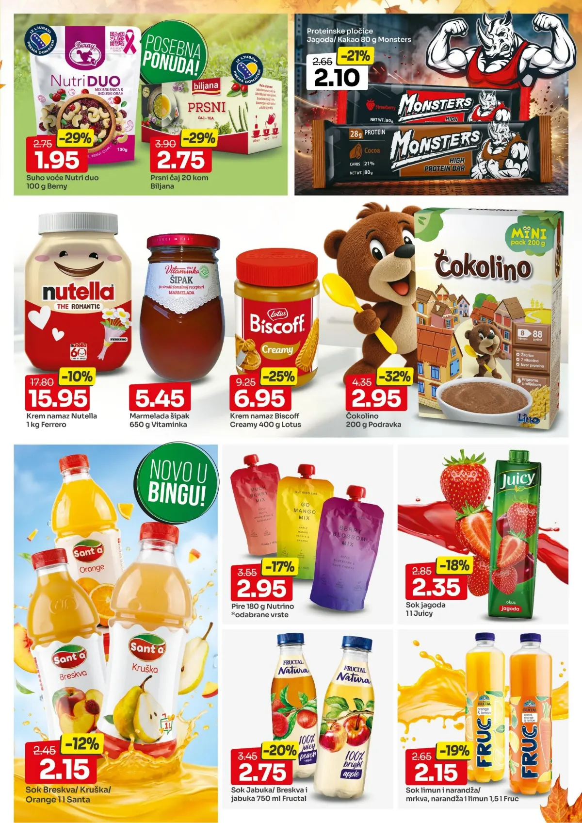 Bingo katalog 06–18.10.2026. – Nutella, Čokolino, sokovi i drugi proizvodi