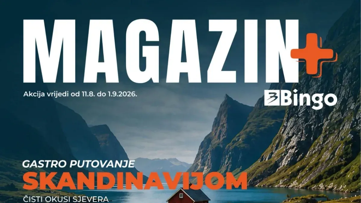 Bingo Magazin+ od 11.08. do 01.09.2026. – akcije, recepti, gastro putovanje Skandinavijom i ljetne ideje