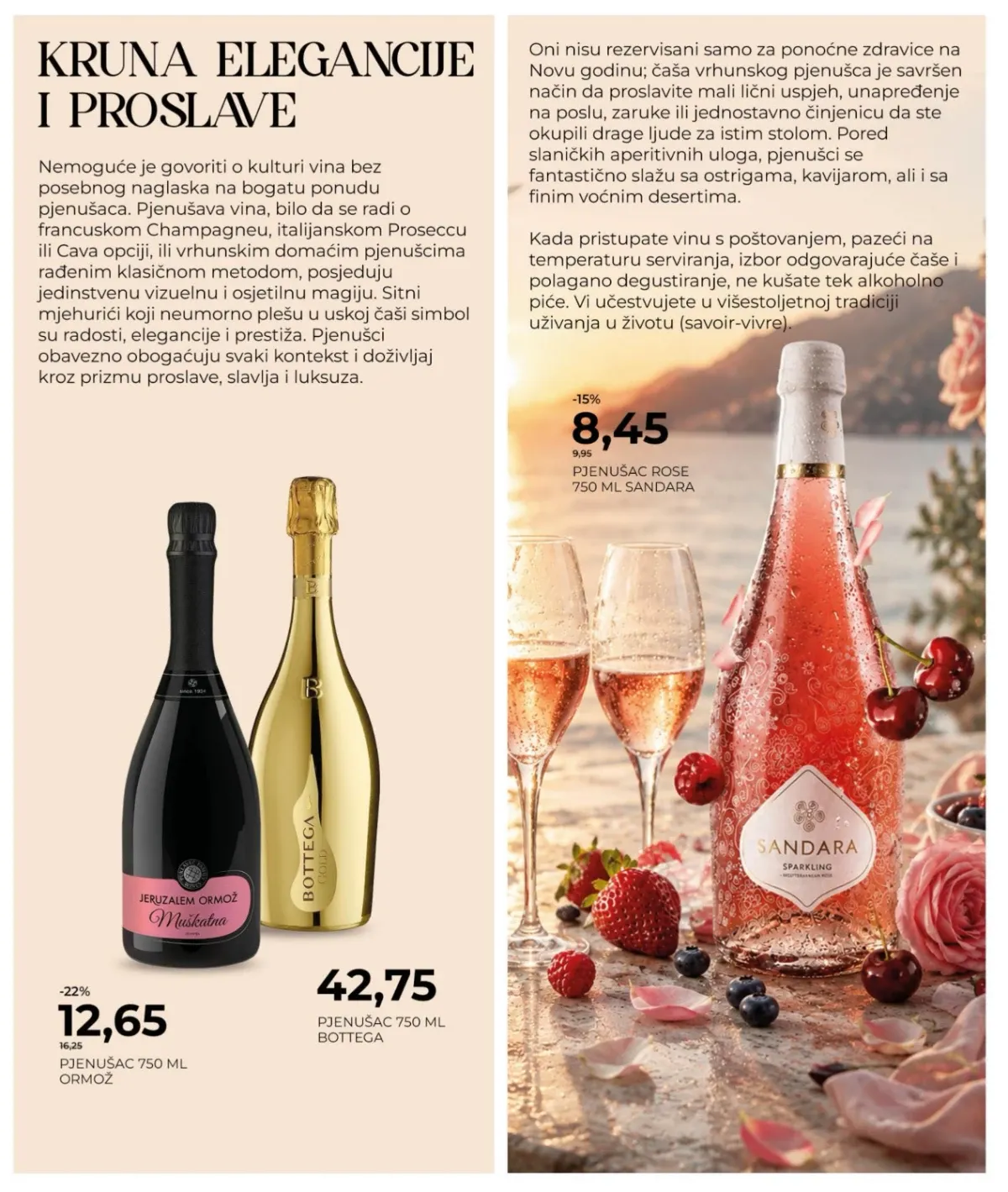 Bingo Magazin+ do 01.09.2026. – pjenušava vina Ormož, Bottega i Sandara