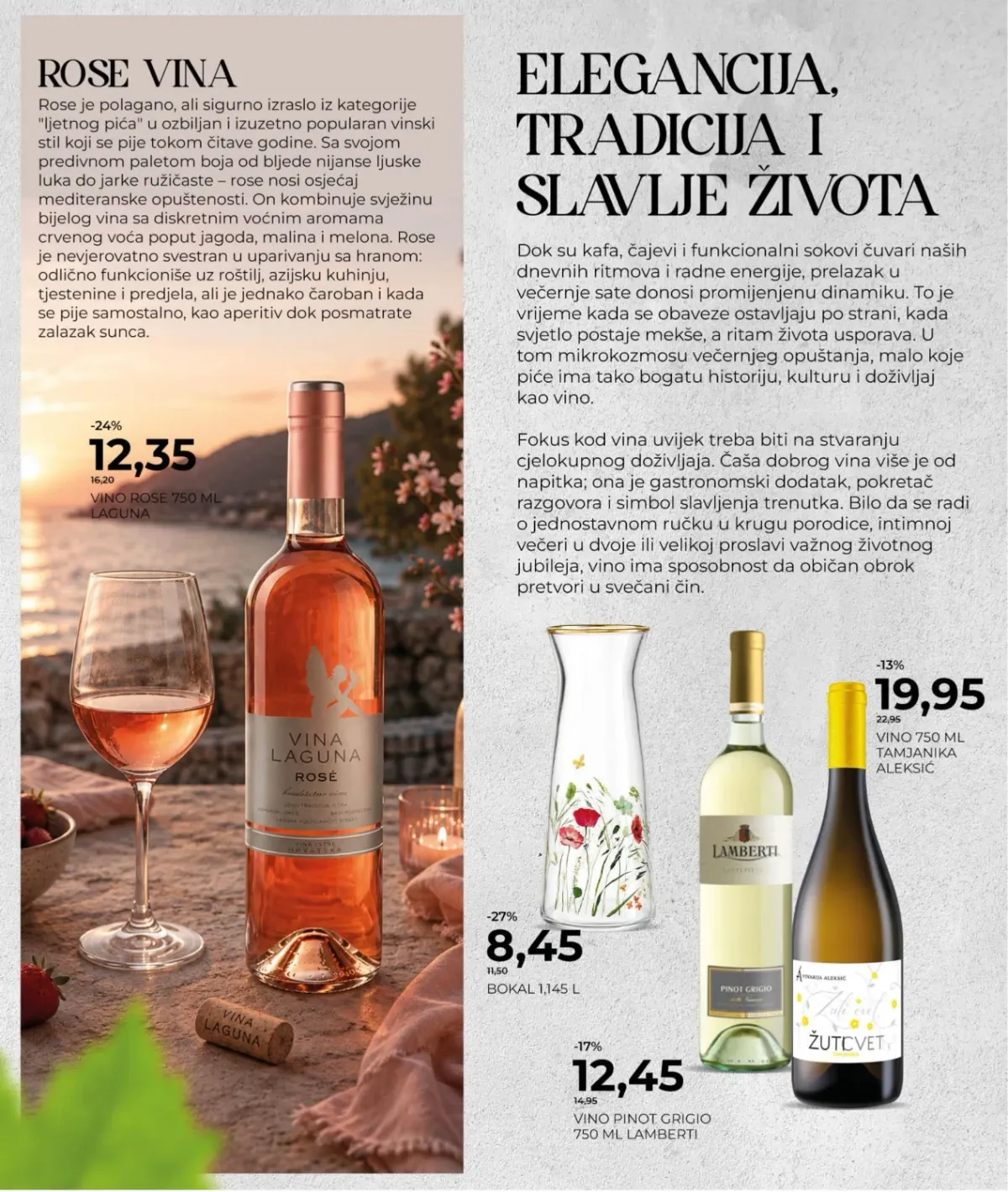 Bingo Magazin+ do 01.09.2026. – rose Laguna, Pinot Grigio Lamberti i Tamjanika Aleksić