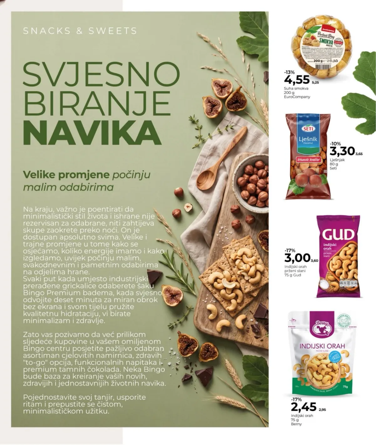 Bingo Magazin+ do 01.09.2026. – suhe smokve, lješnjak i indijski orah