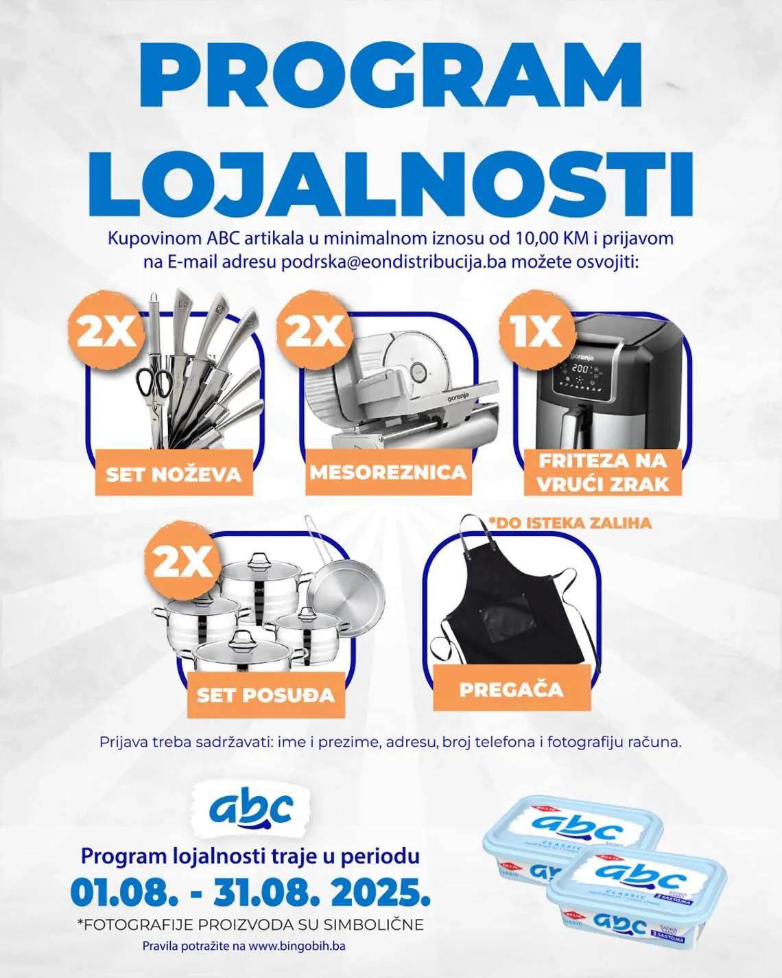 Bingo & ABC program lojalnosti – Osvojite vrijedne nagrade do 31.08.2025.