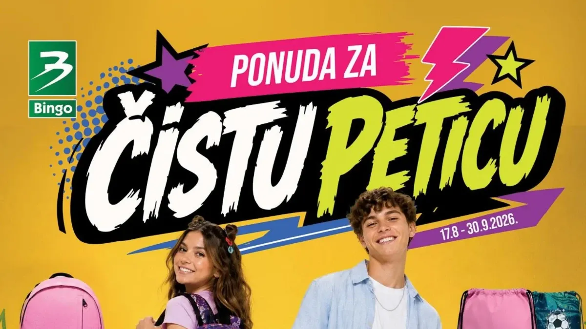 Bingo školska akcija do 30.09.2026. – ruksaci, pernice, sveske i školski pribor uz popuste do 50%