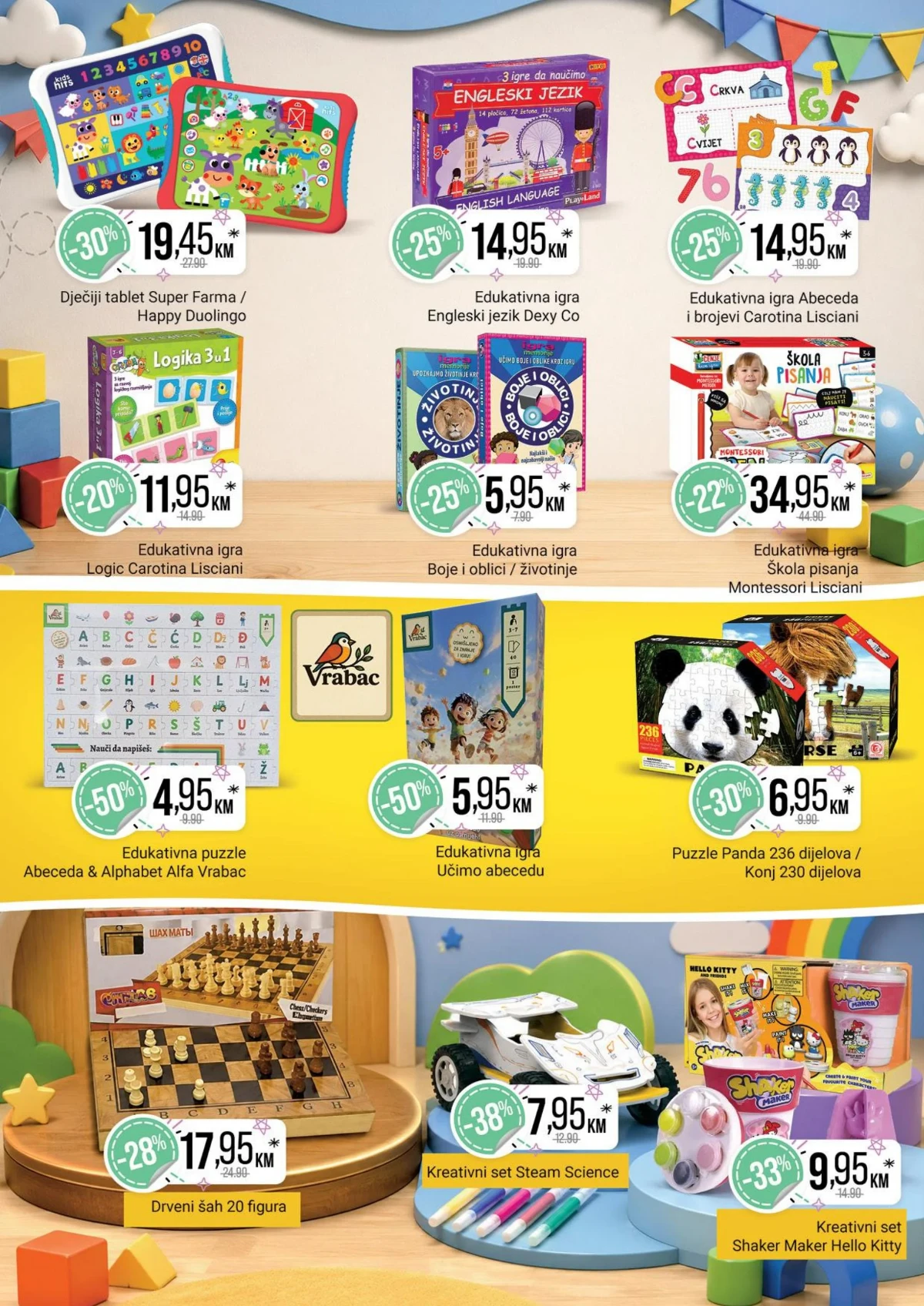 Bingo školska akcija – edukativne igre i puzzle uz popuste do 50%