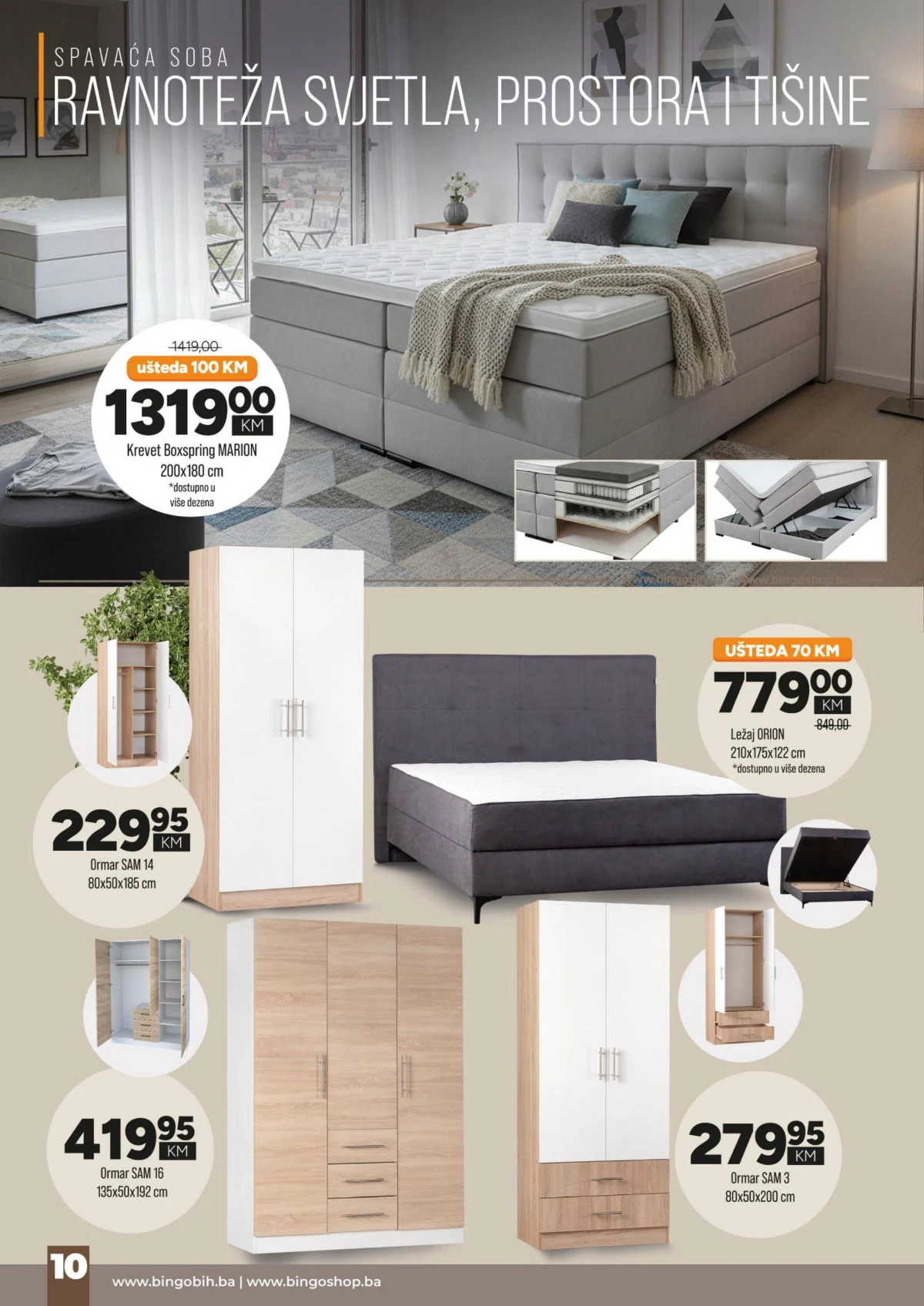 Bingo katalog - spavaće sobe i boxspring kreveti na akciji