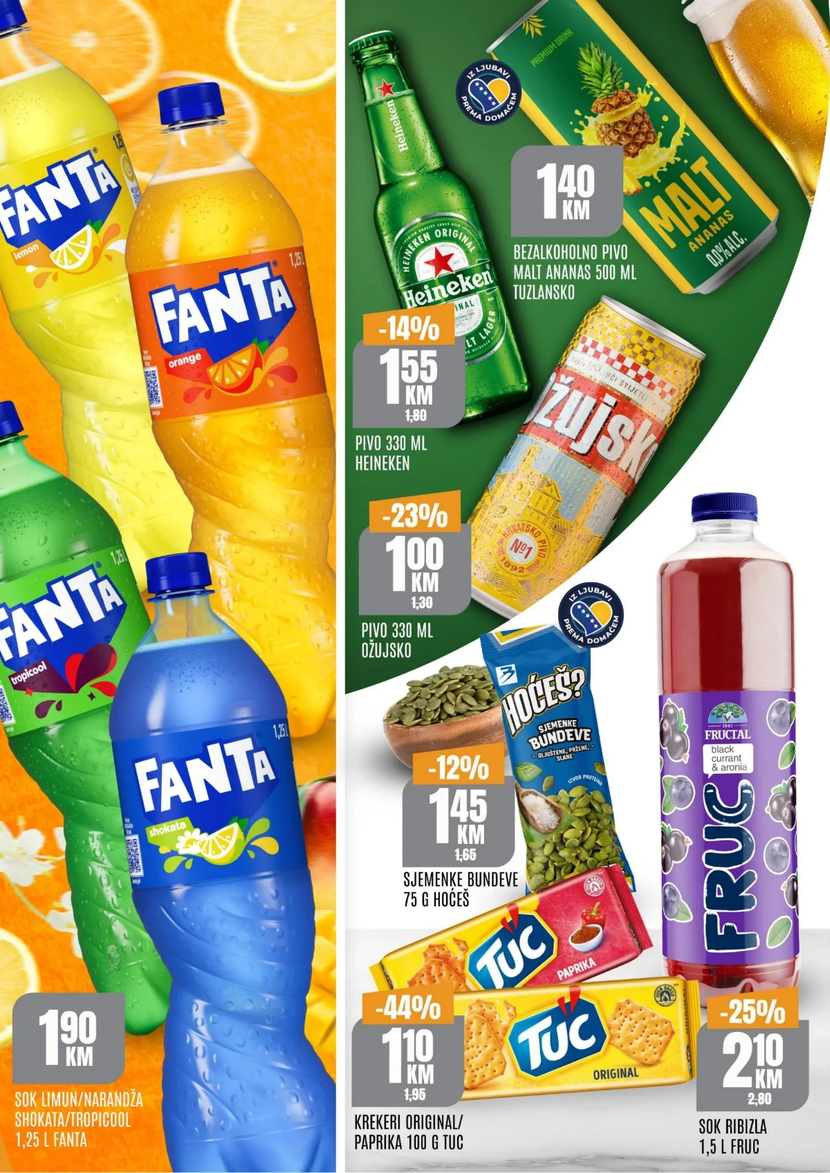 Bingo TOP ponuda do 16.08.2026. – Fanta, Heineken, Ožujsko, TUC krekeri i Fruc sok po akcijskim cijenama