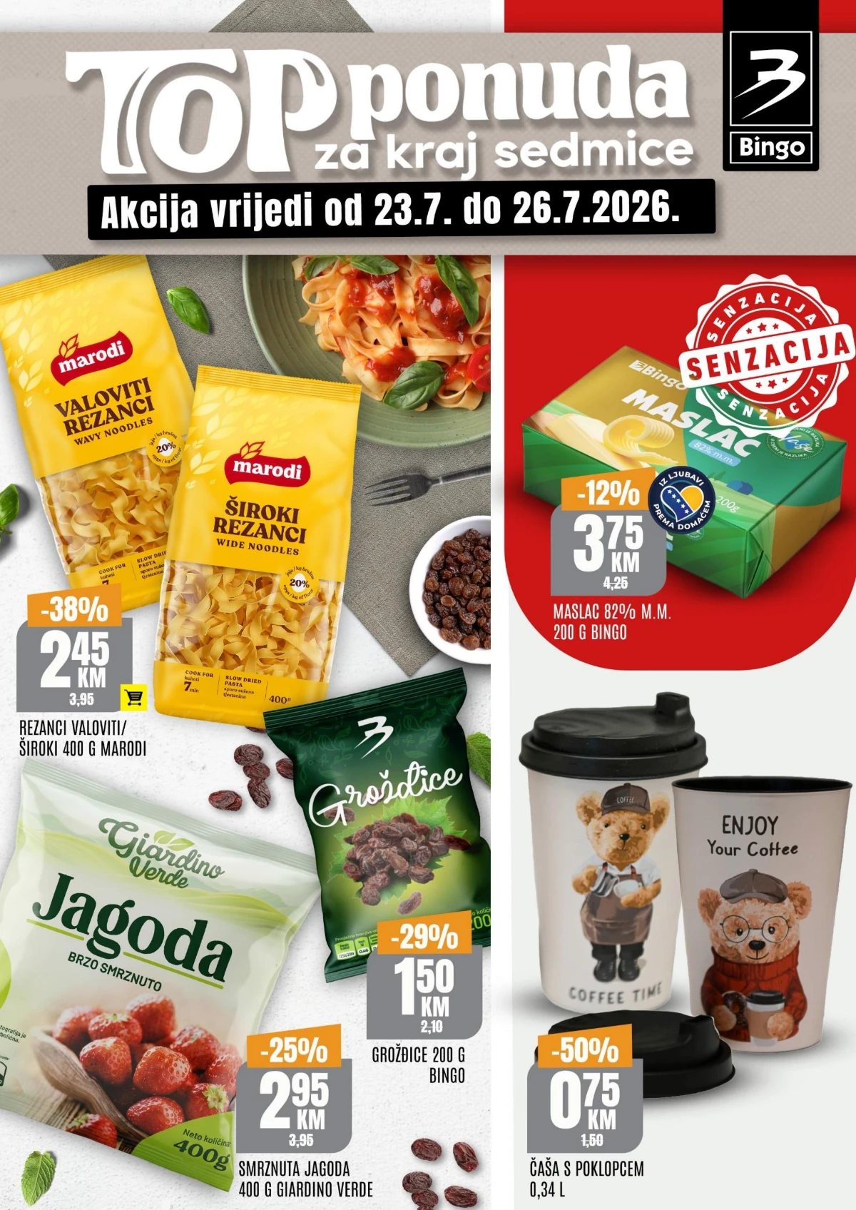 Bingo TOP ponuda za kraj sedmice donosi sniženja do 51% – vikend akcija traje do 26.07.2026.