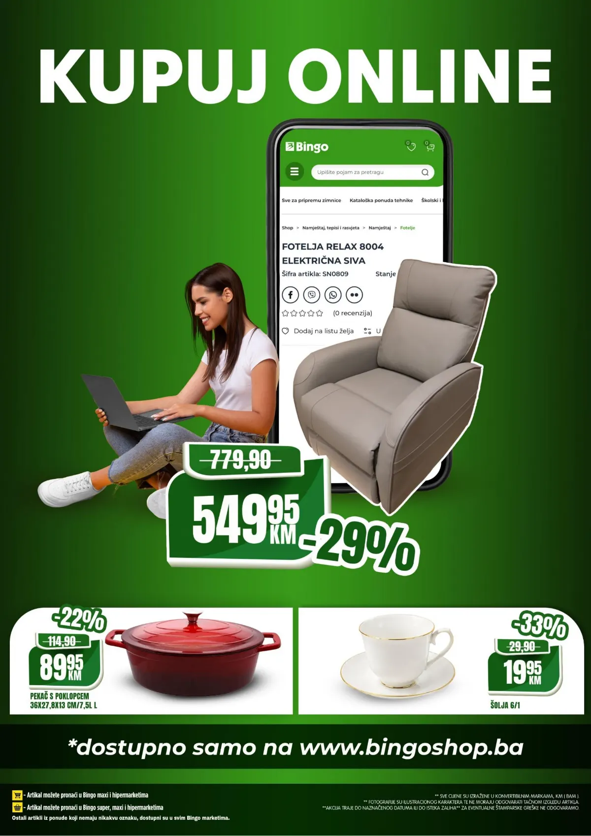 Bingo TOP katalog – osma stranica s online ponudom namještaja i potrepština za dom
