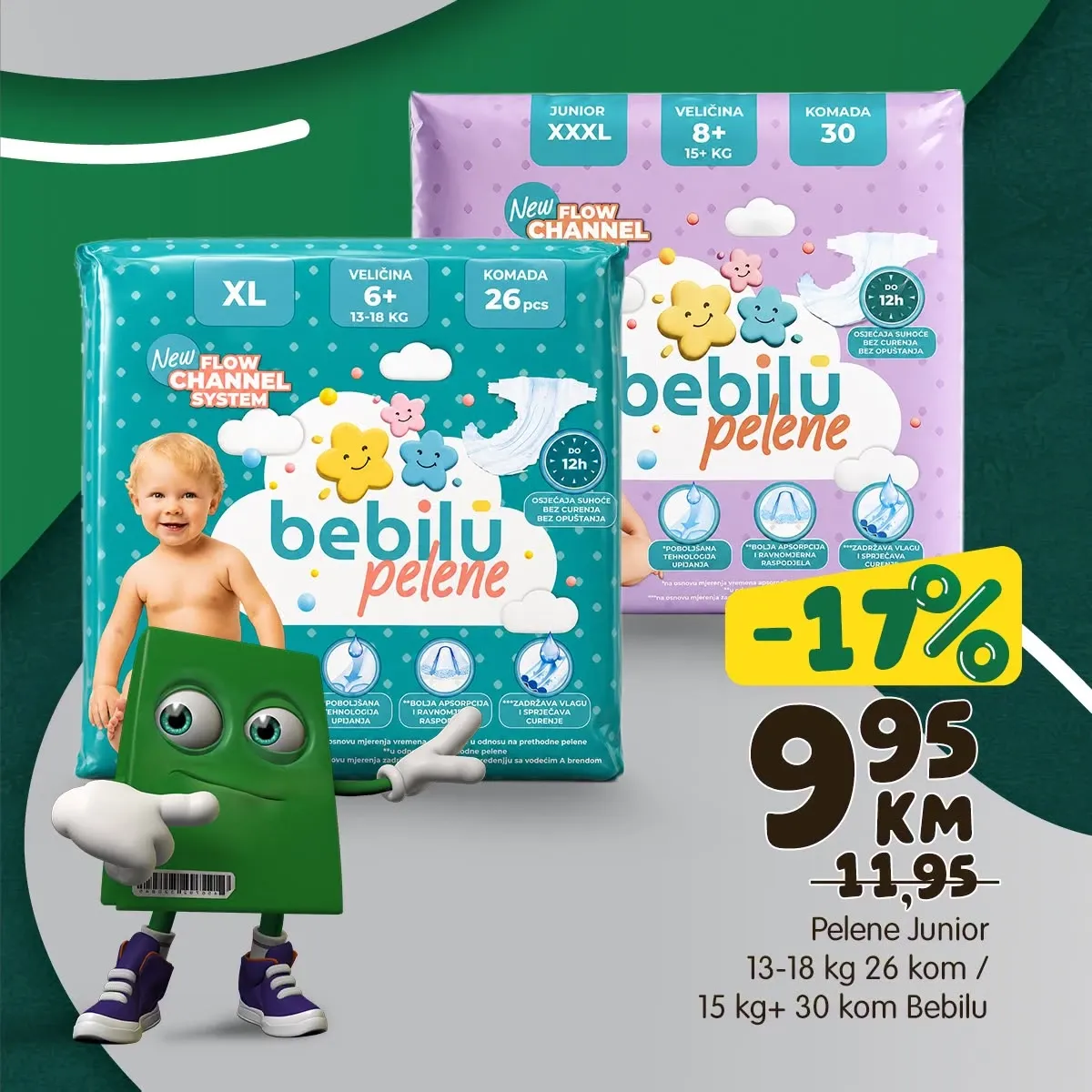 Bebilu pelene Junior u Bingo TRIO ponudi po cijeni od 9,95 KM