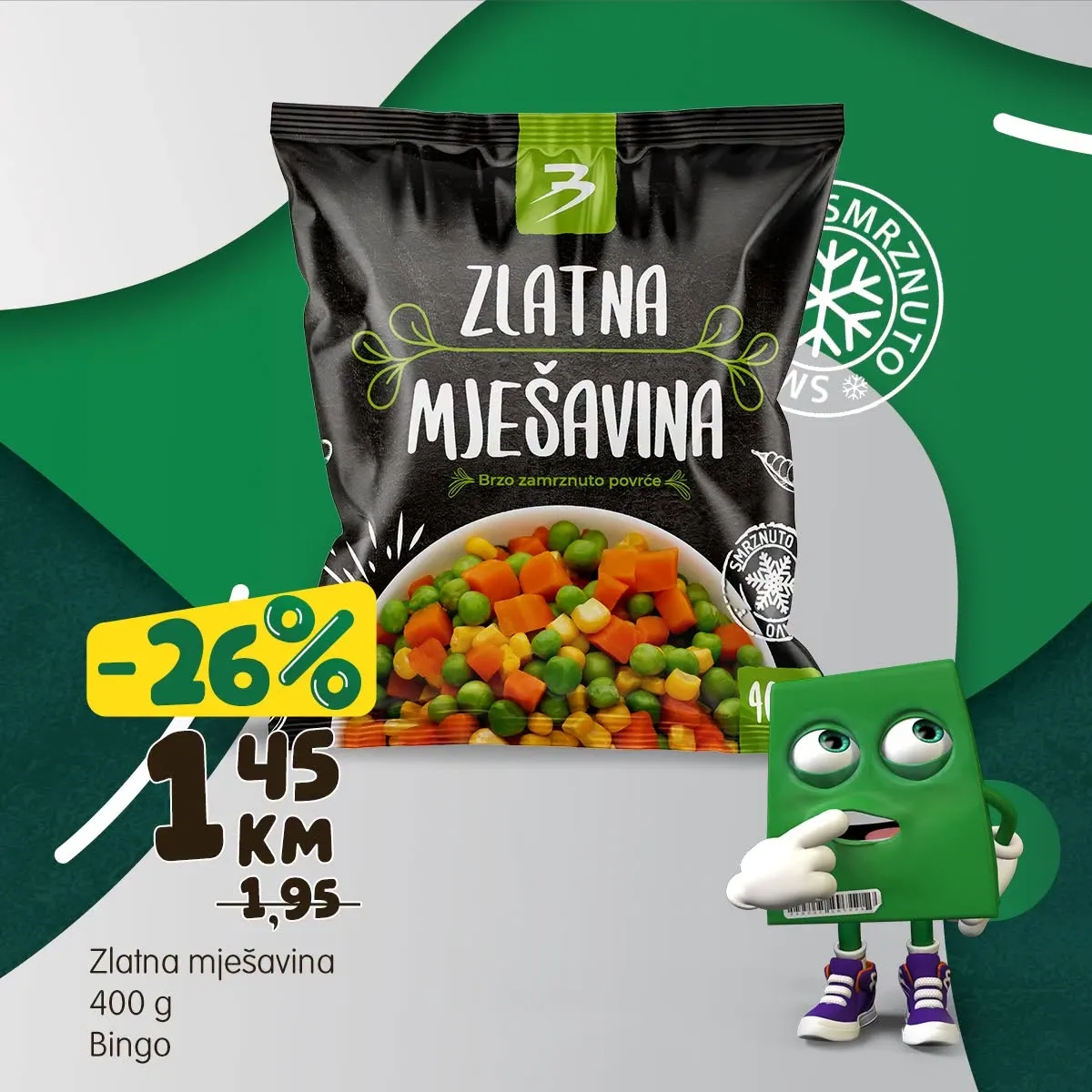 Bingo Zlatna mješavina 400 g na akciji za 1,45 KM uz sniženje od 26%