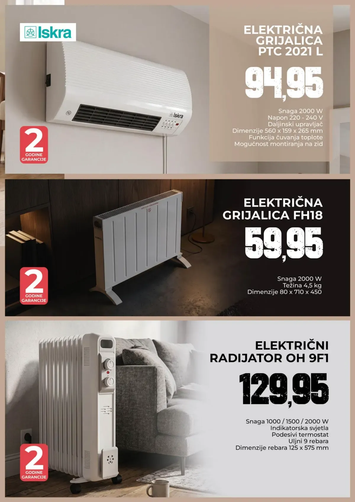 Bingo UTOPLI DOM – Iskra grijalica i električni radijator