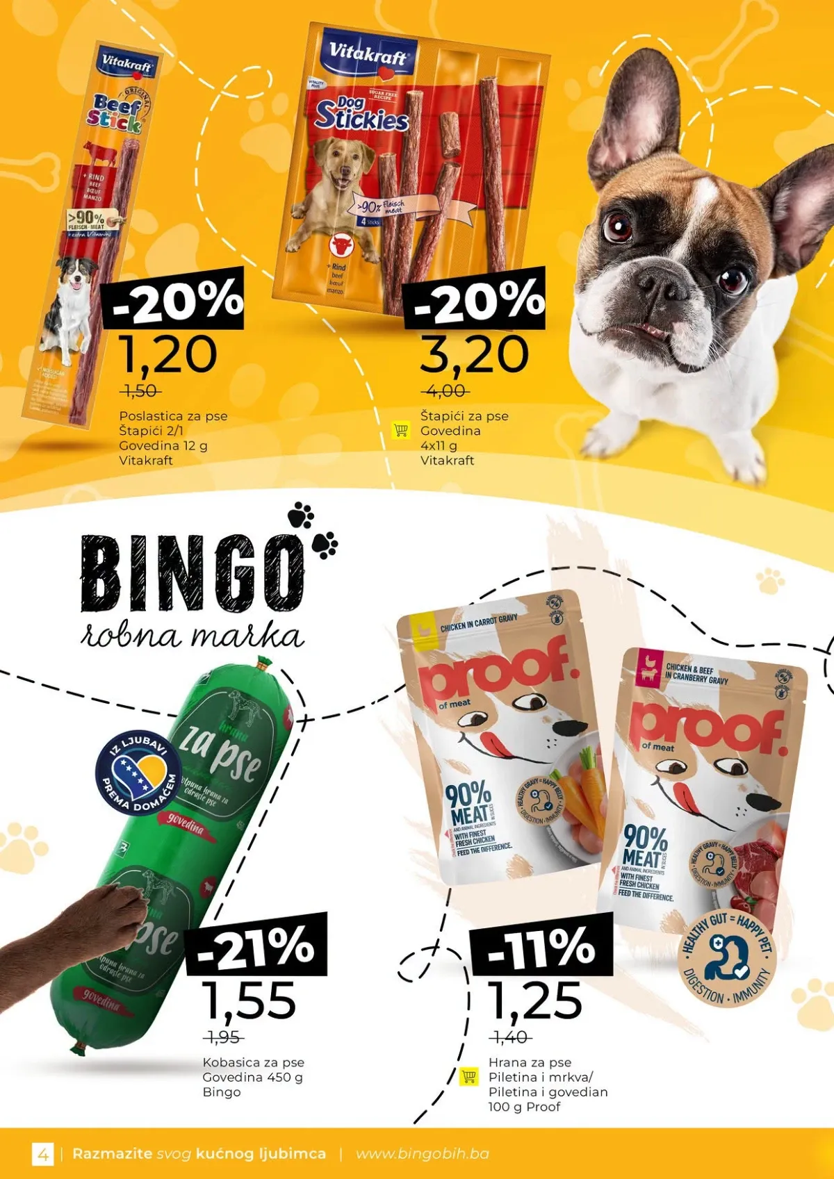 Bingo WAW MAW katalog – hrana i poslastice za pse Vitakraft, Bingo i Proof