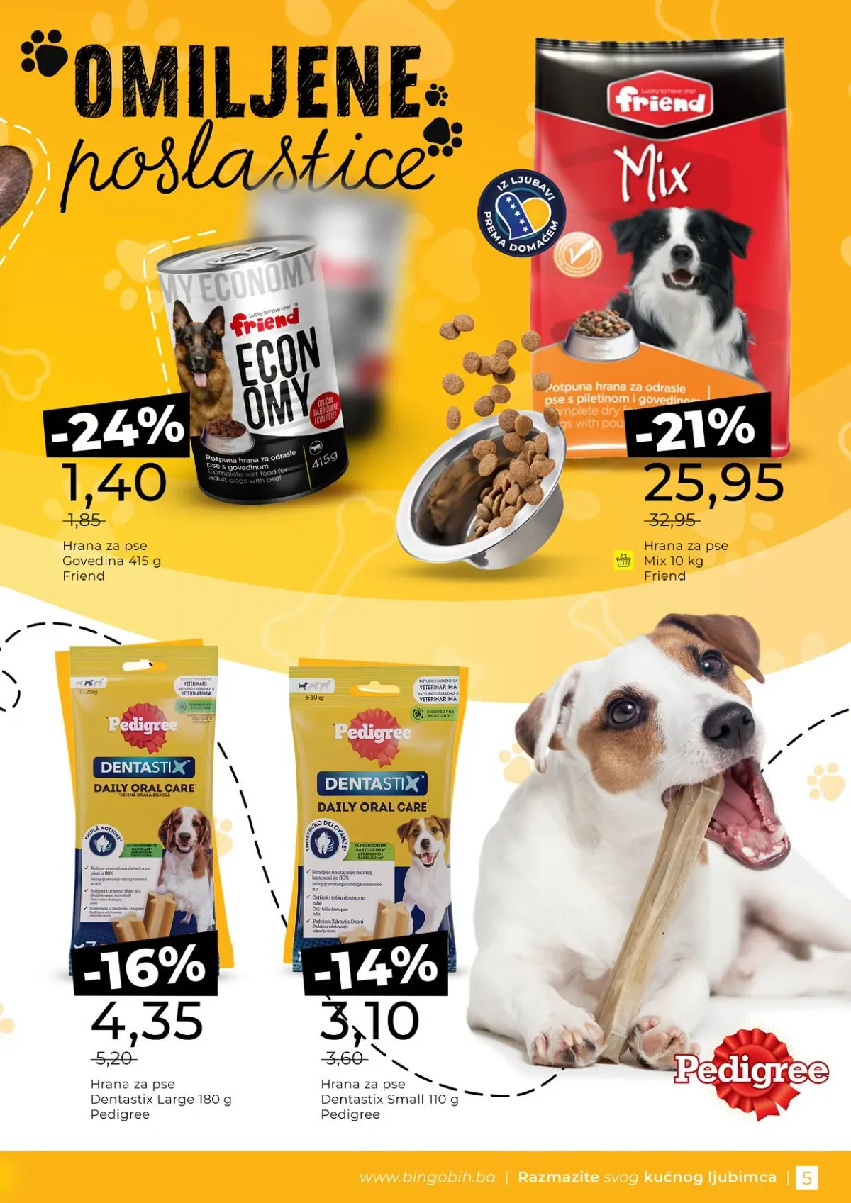 Bingo WAW MAW katalog – Friend hrana i Pedigree Dentastix za pse