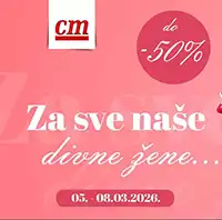 CM Cosmetic akcija Dan žena sniženja do 50% do 08.03.2026