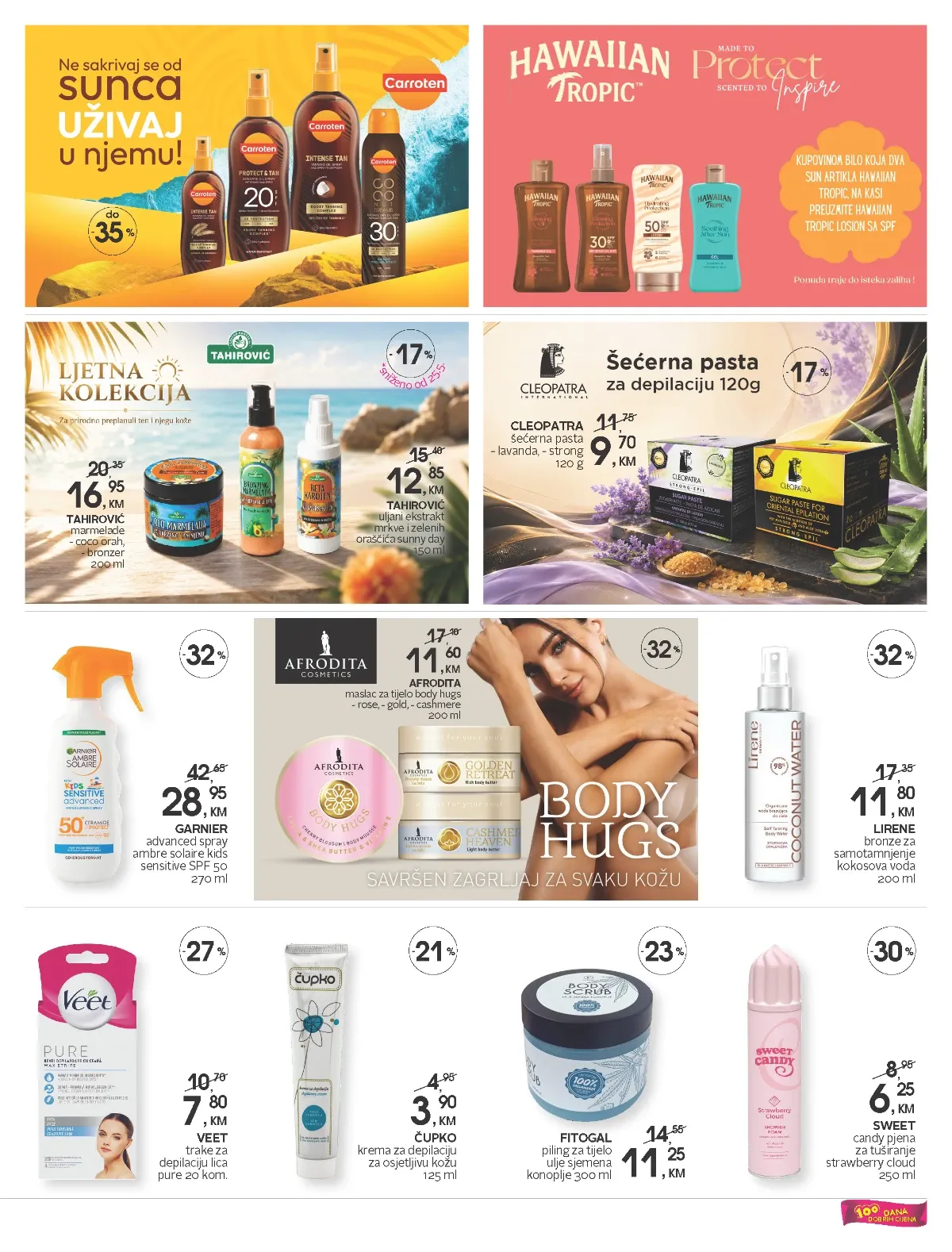 CM katalog strana 17 – proizvodi za sunčanje, depilaciju i njegu kože