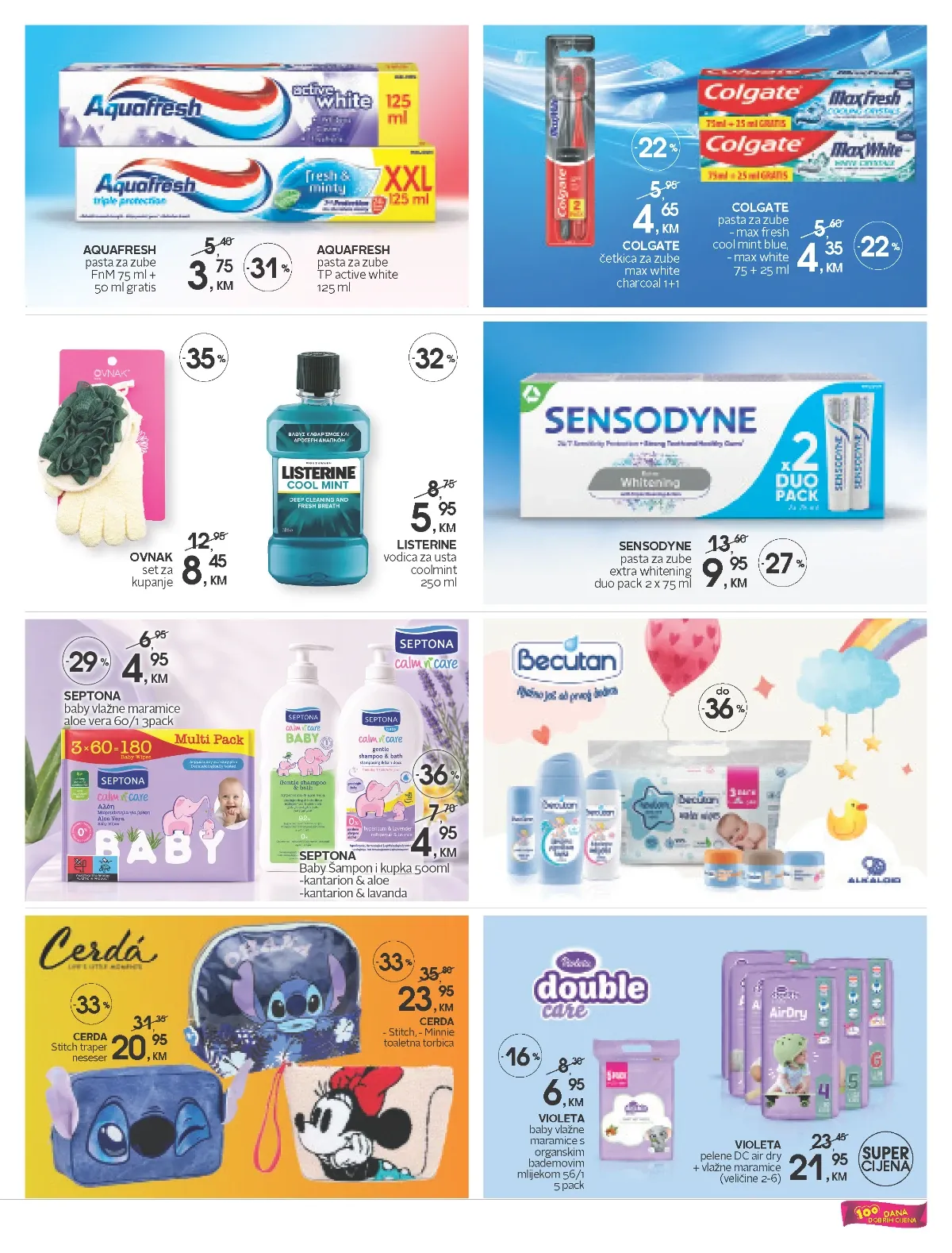 CM katalog strana 19 – paste za zube, četkice, pelene i proizvodi za bebe