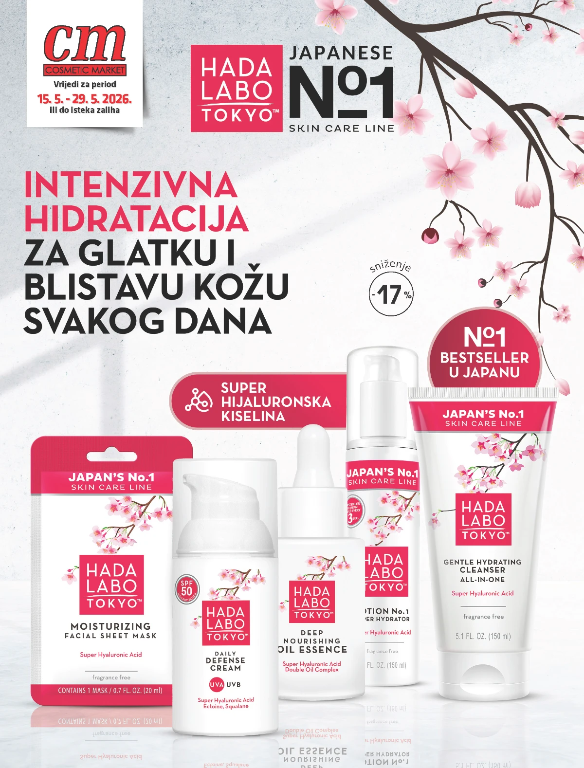 CM katalog maj 2026 Hada Labo Tokyo parfemi i šminka sniženja do 42 posto