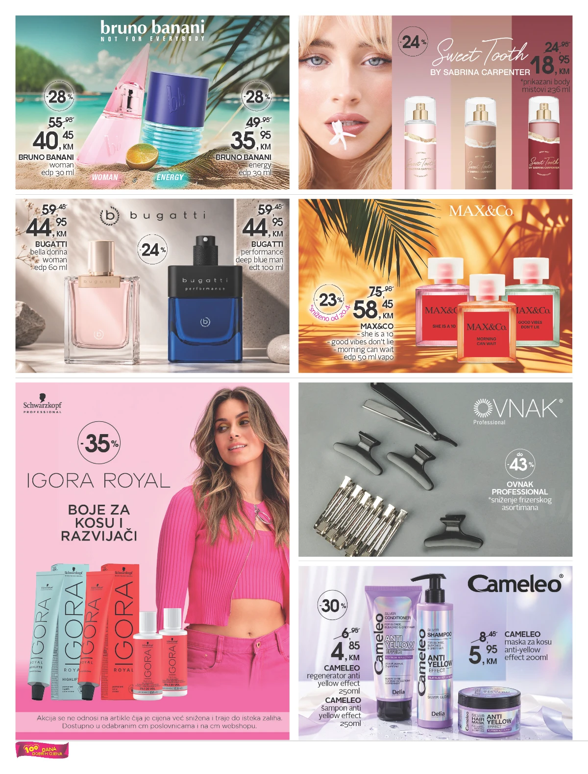CM katalog strana 8 – Bruno Banani, Bugatti, Max&Co, Schwarzkopf i Cameleo