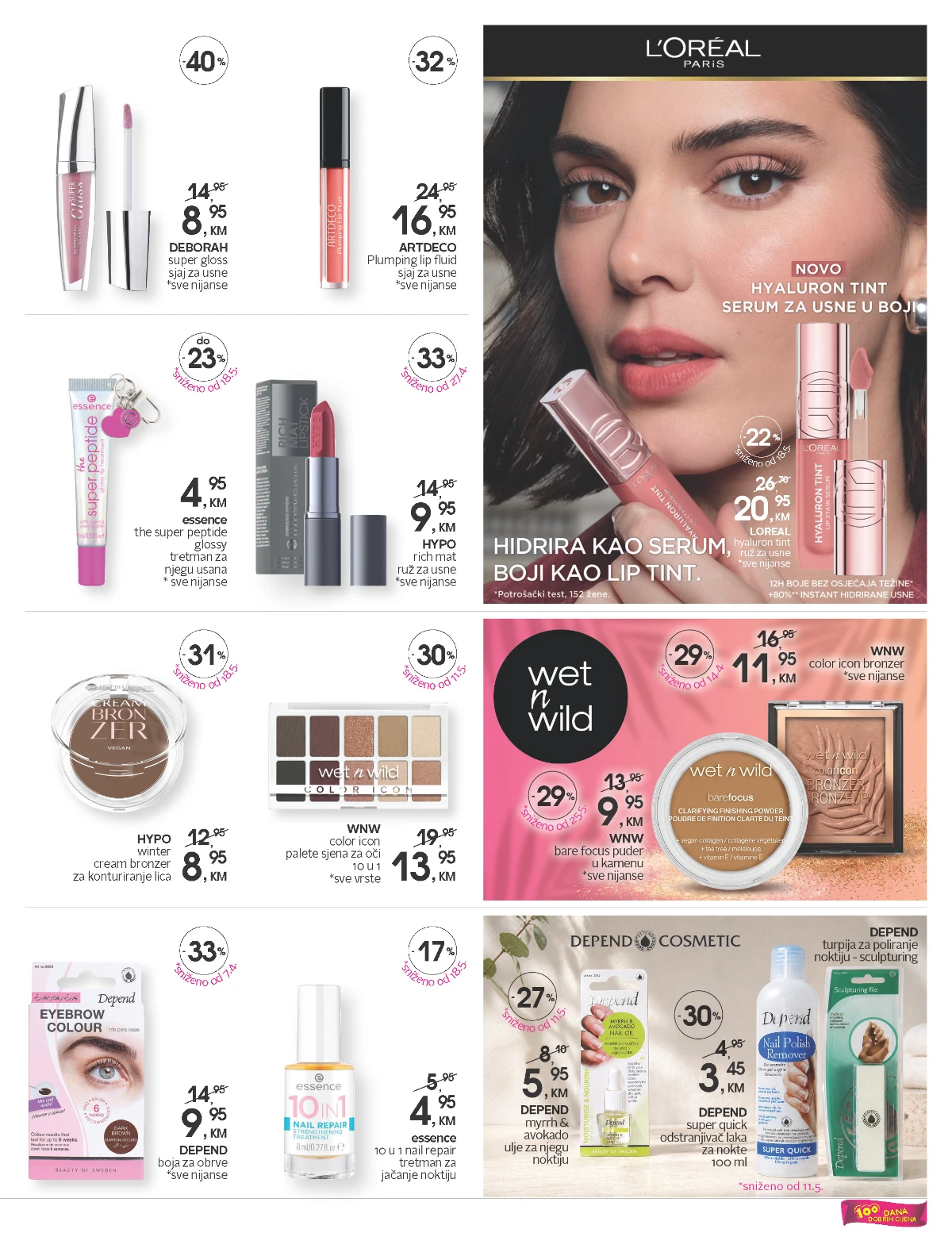 CM katalog strana 5 – L'Oréal, Wet n Wild, Depend, Essence i Hypo šminka