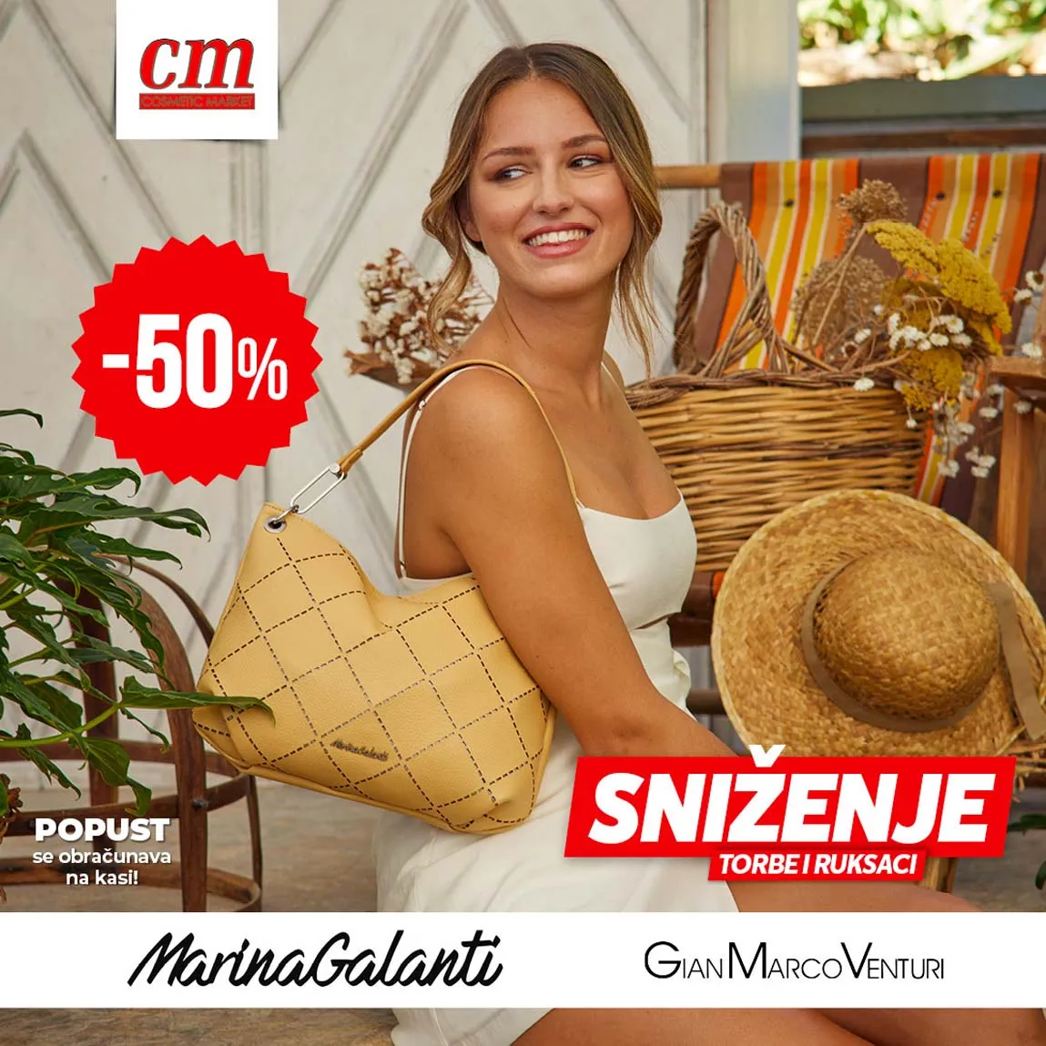 CM Cosmetic market akcija sniženja do 50 posto TORBI I RUKSAKA