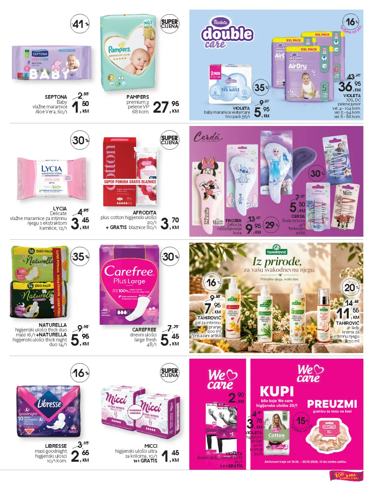 CM katalog, stranica 25 – Pampers i Violeta pelene, vlažne maramice, higijenski ulošci i proizvodi za intimnu njegu