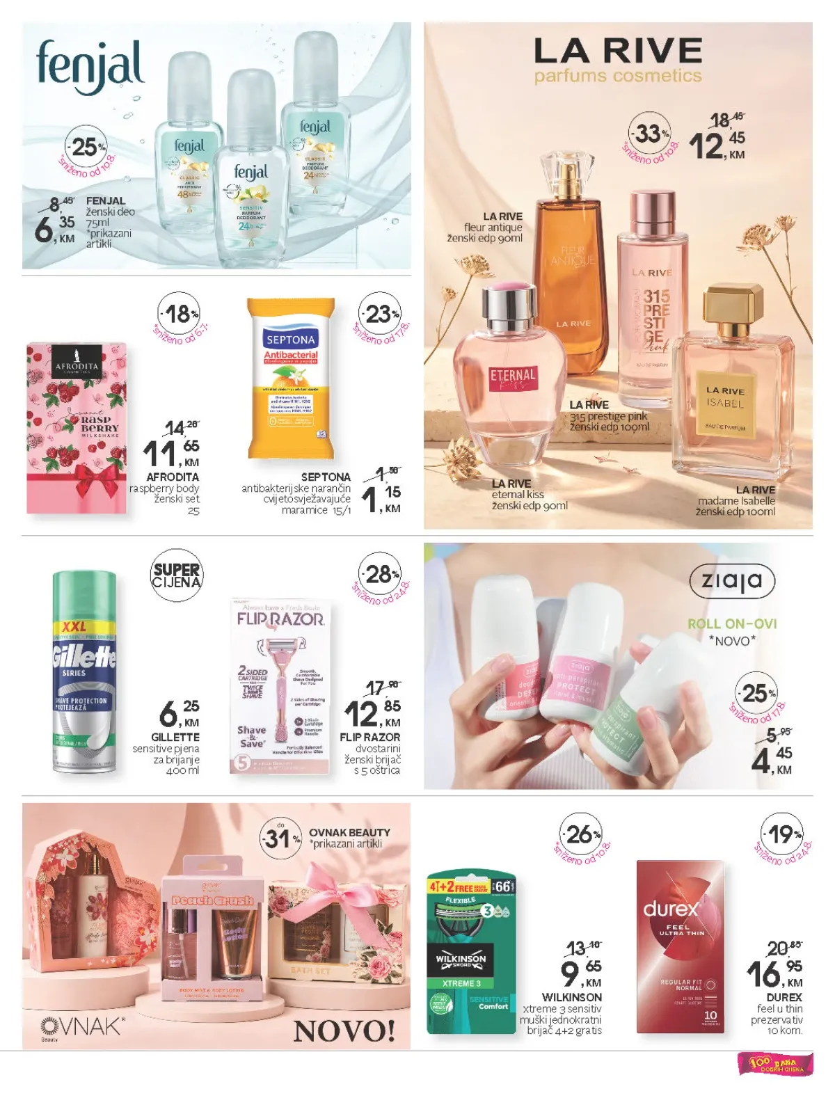 CM katalog do 18.09.2026. – Gillette, Wilkinson, Afrodita, Durex i La Rive proizvodi