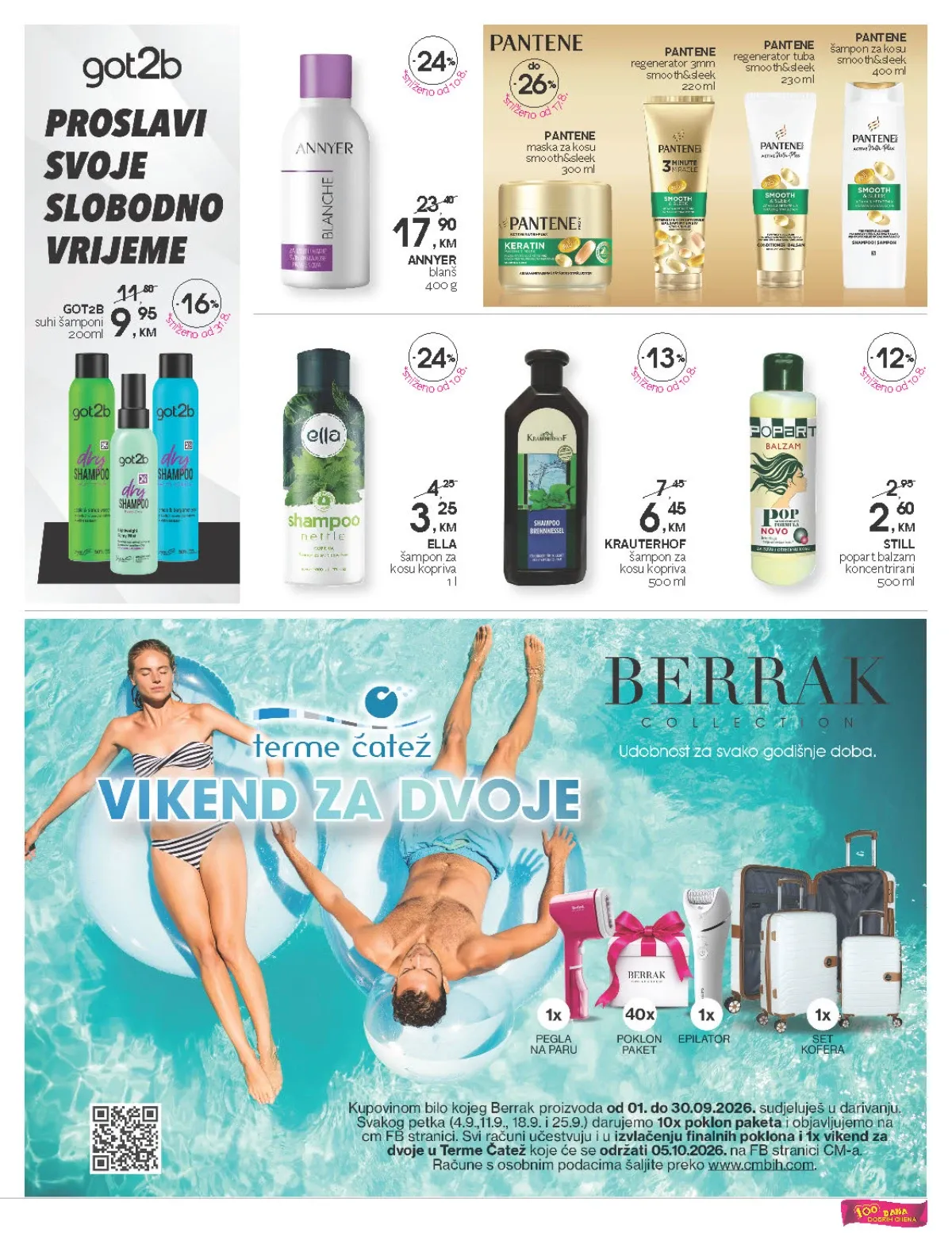 CM katalog do 18.09.2026. – Pantene, Got2b i proizvodi za kosu