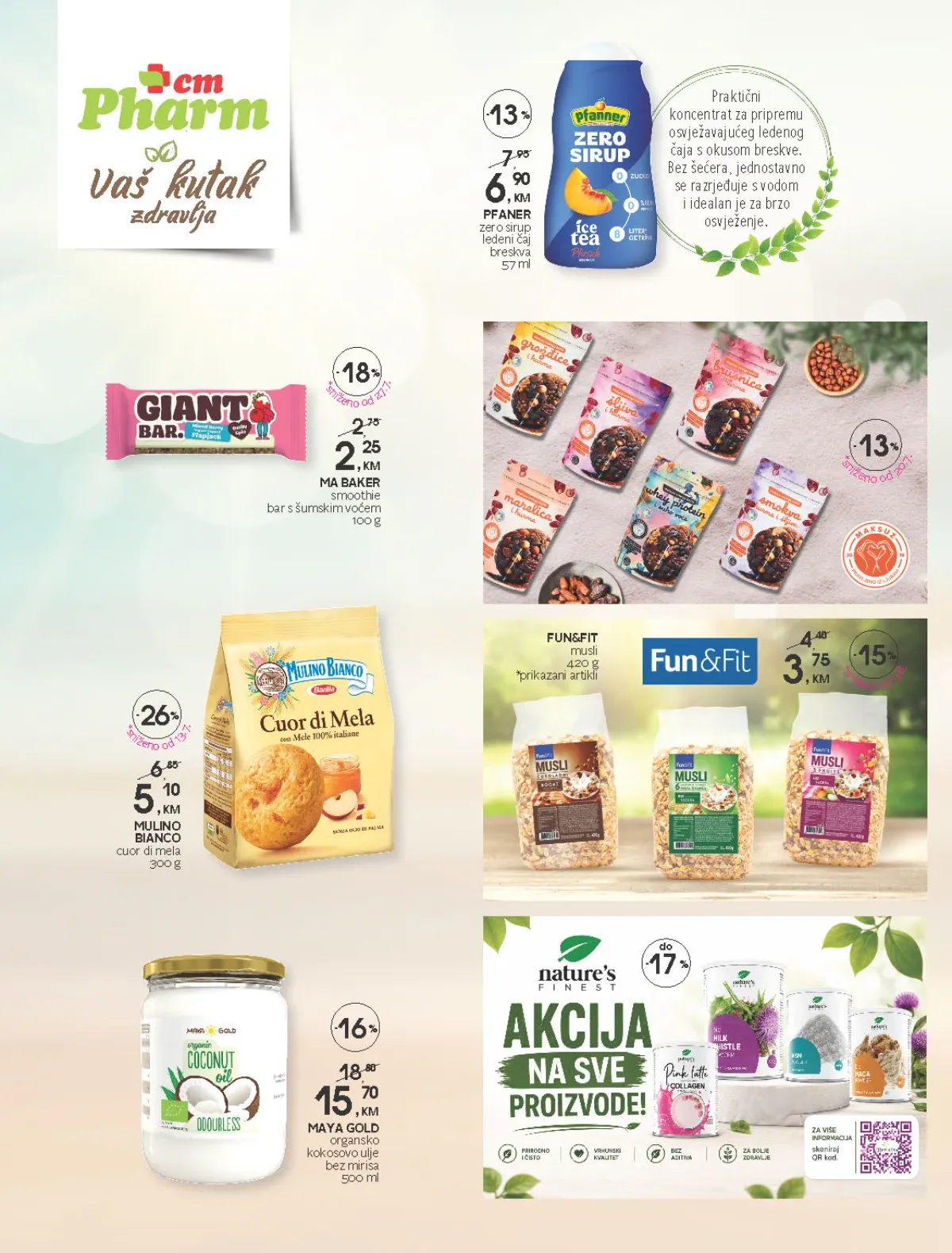 CM katalog do 18.09.2026. – zdrava hrana, musli, kokosovo ulje i sirupi