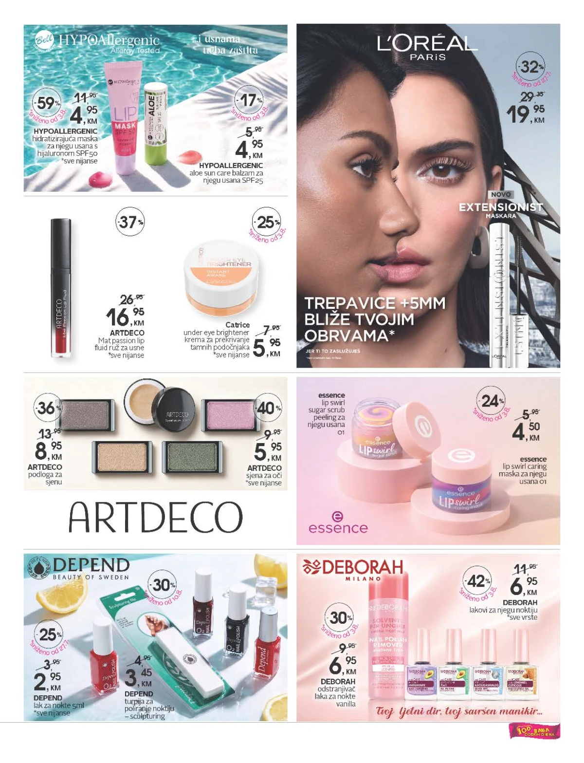 CM katalog do 04.09.2026. – treća stranica sa kozmetikom za usne, oči i nokte