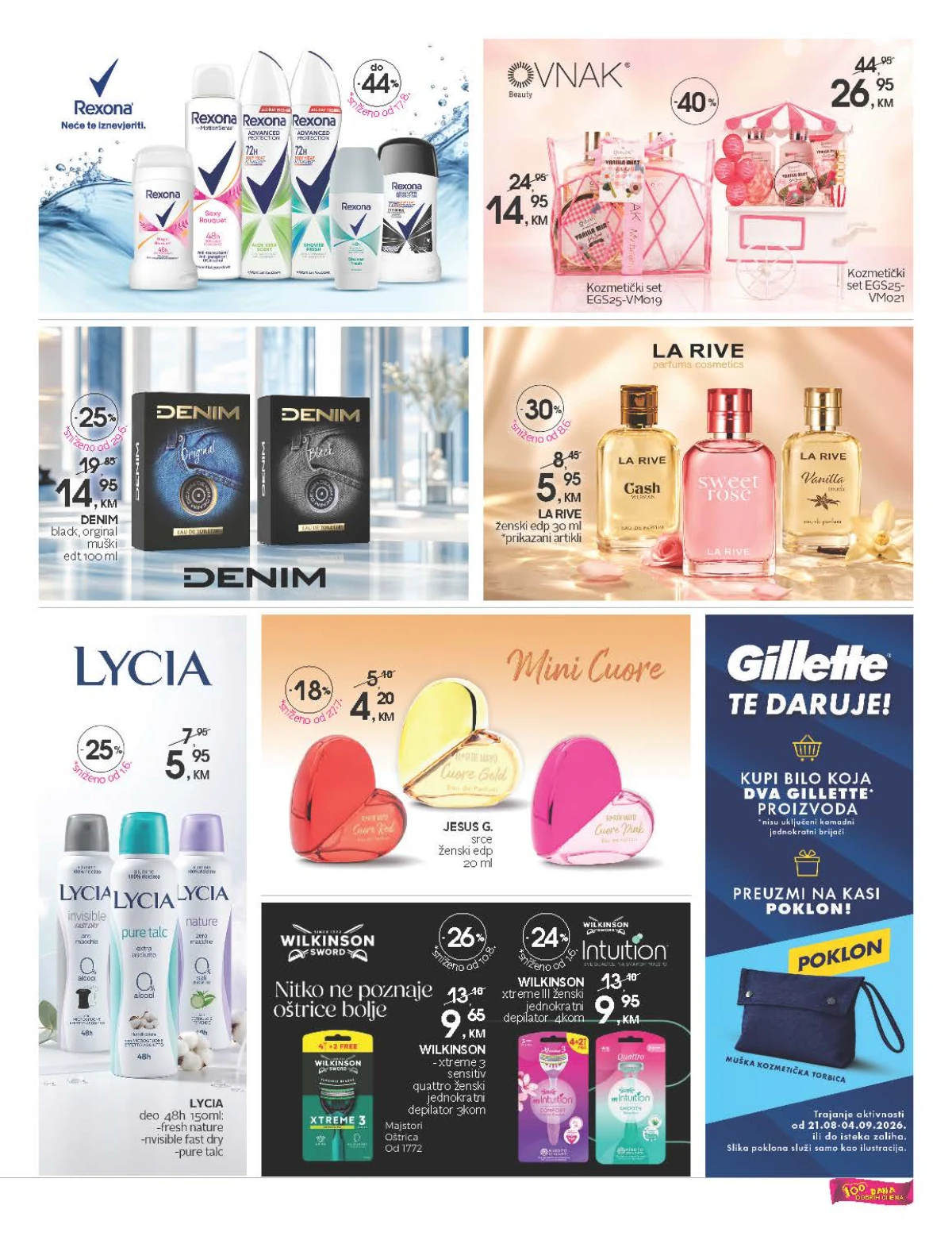 CM katalog do 04.09.2026. – deveta stranica sa dezodoransima, kozmetičkim setovima i depilatorima