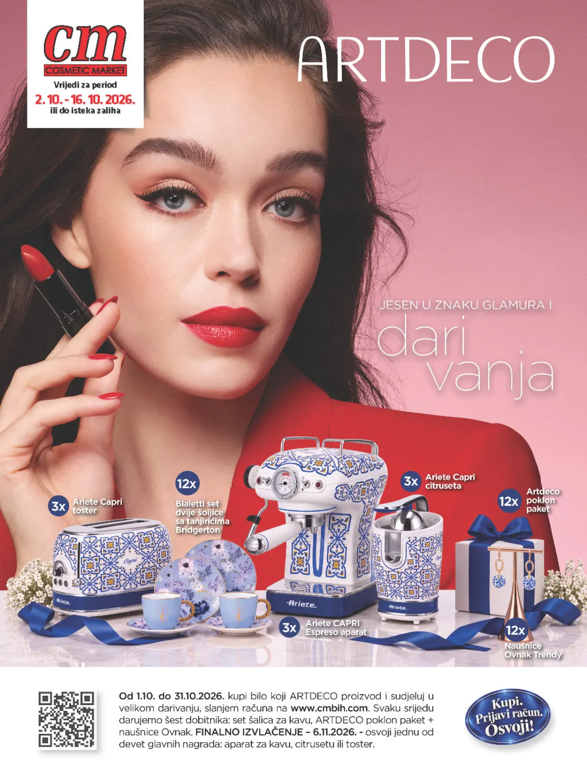 CM katalog od 02. do 16.10.2026. – ARTDECO, kozmetika, parfemi, šminka, njega i proizvodi za domaćinstvo na akciji