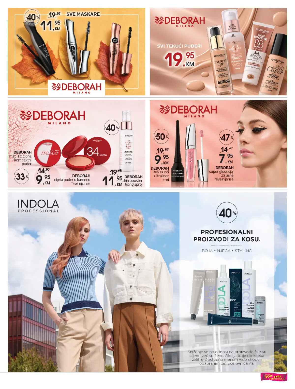 CM katalog – Deborah Milano šminka i Indola Professional proizvodi za kosu