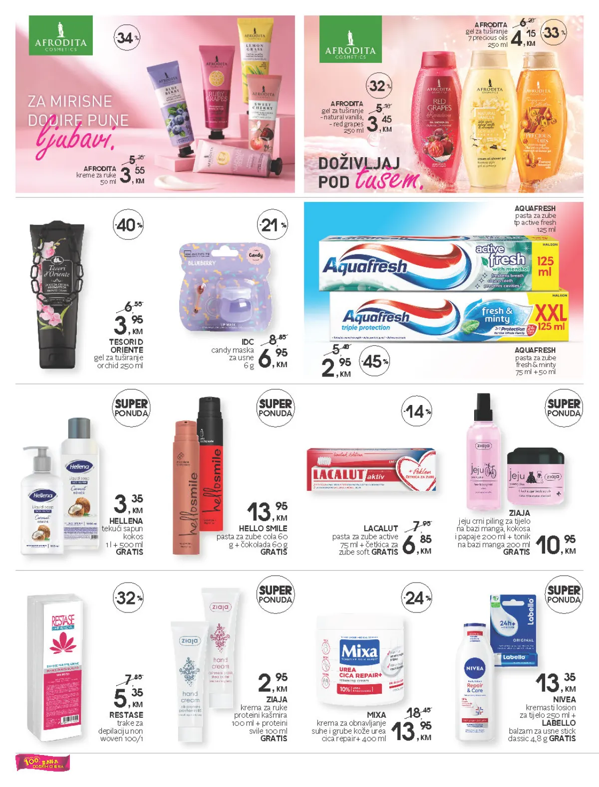 CM katalog – Afrodita, Nivea, Mixa, Ziaja i Aquafresh proizvodi za njegu