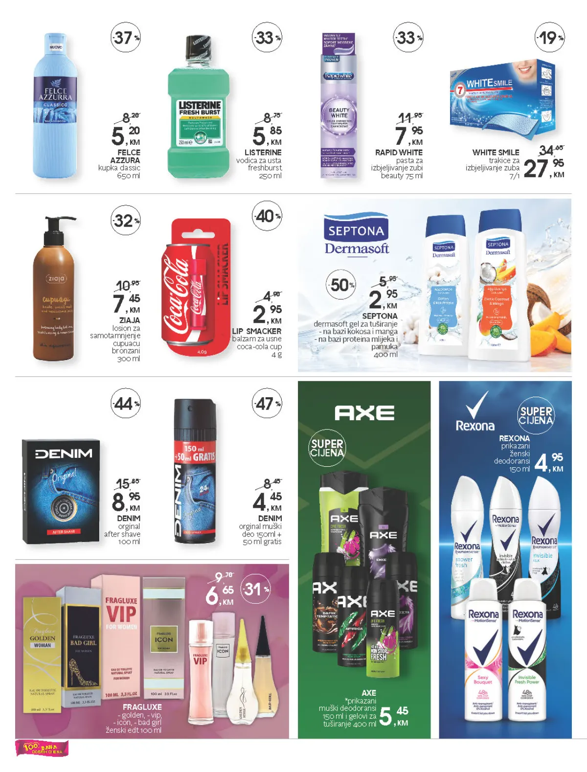 CM katalog – Listerine, Denim, Axe, Rexona i White Smile higijena na akciji