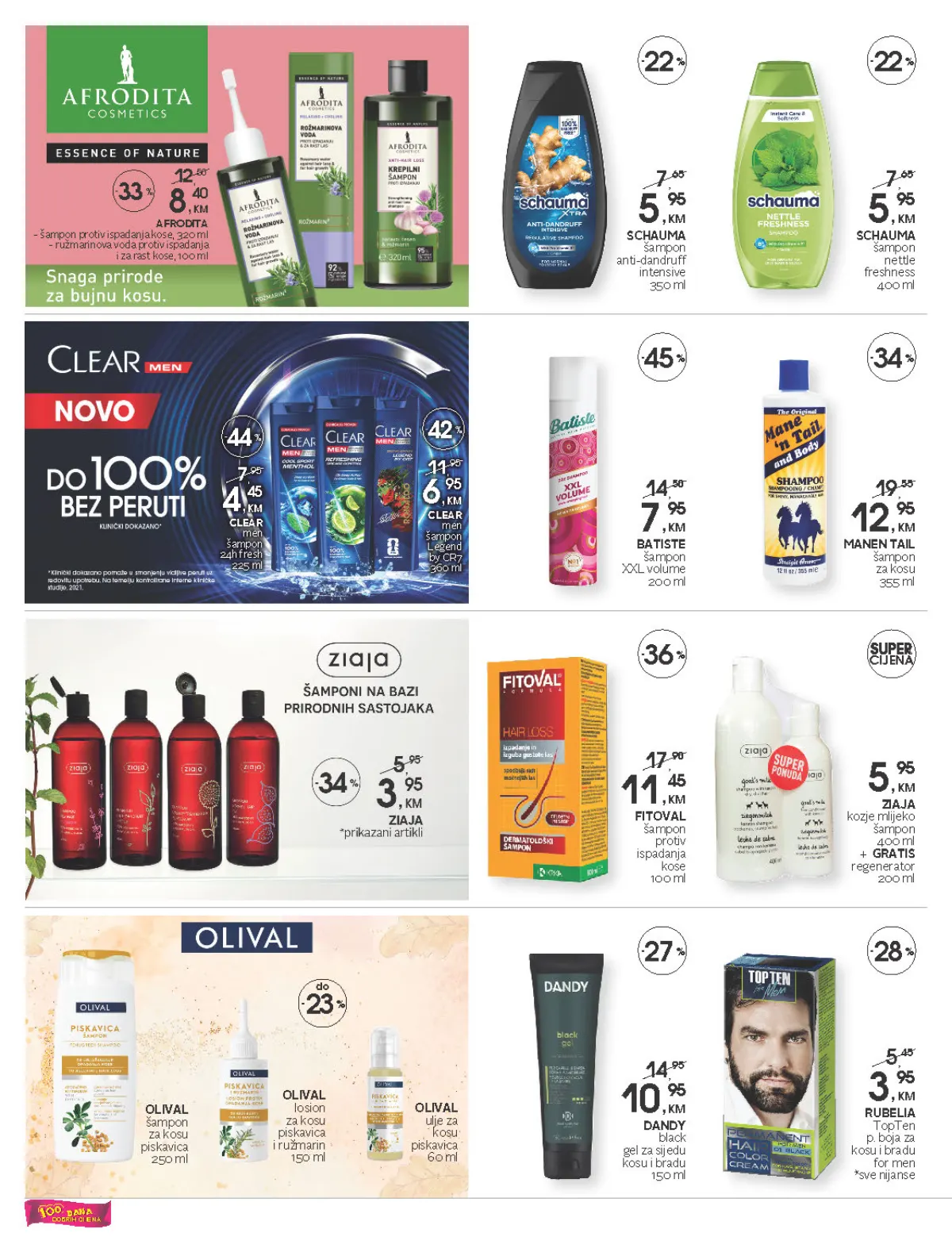 CM katalog – Afrodita, Clear, Batiste, Fitoval, Schauma i Olival njega kose