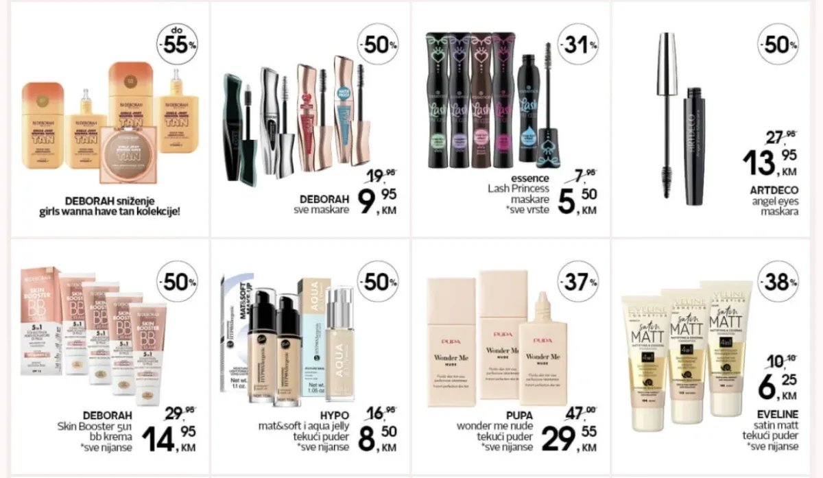 CM Summer Black Friday – Deborah, Essence, Artdeco, Pupa i Eveline šminka na sniženju do 55%