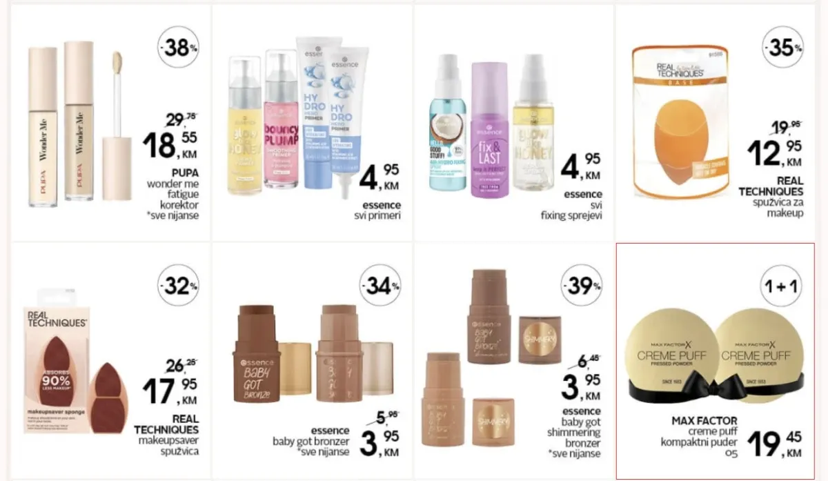CM Summer Black Friday – Pupa korektori, Essence primeri, bronzeri i Real Techniques spužvice na akciji