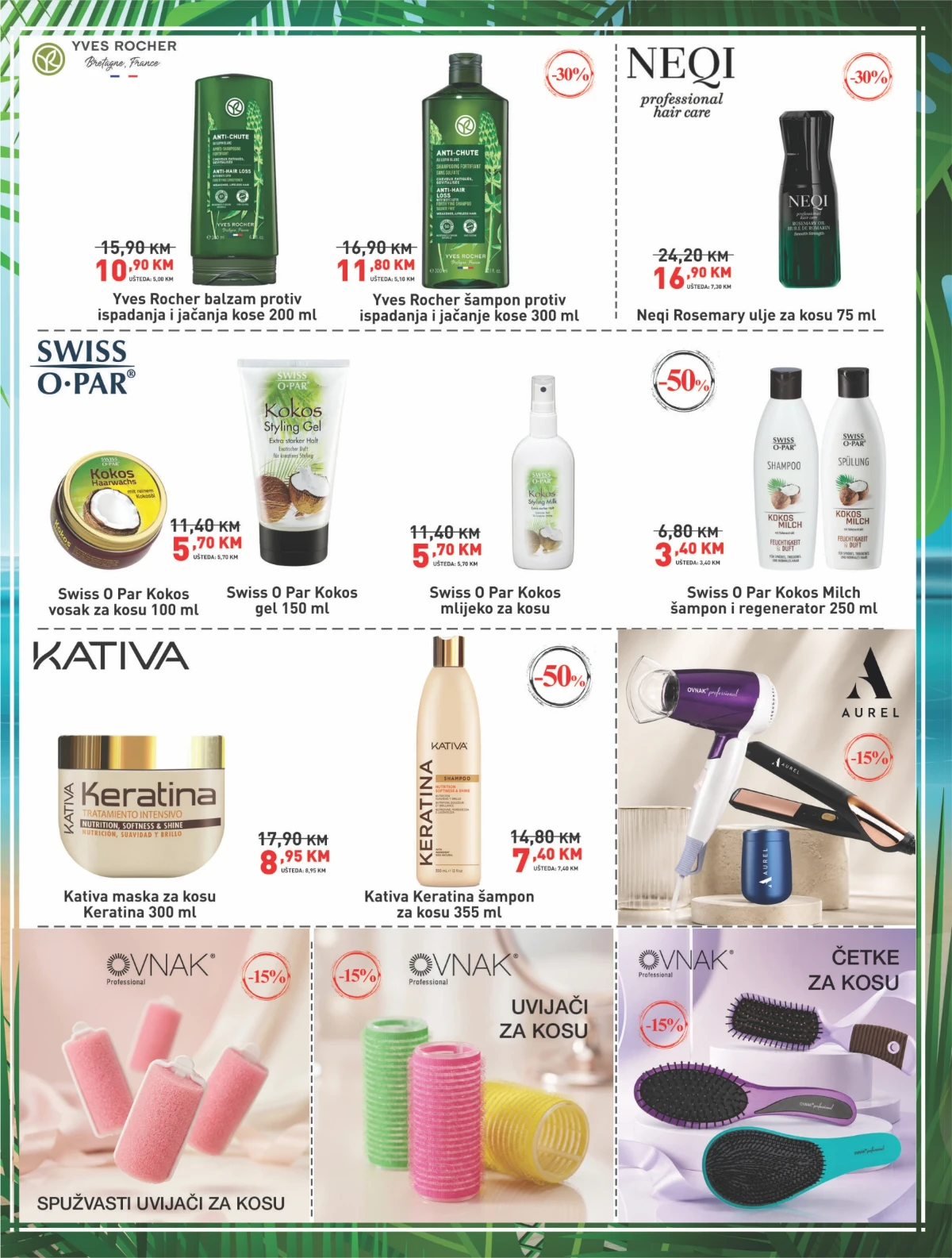 Didaco katalog strana 13 – proizvodi za njegu kose, šamponi, maske i uređaji na akciji