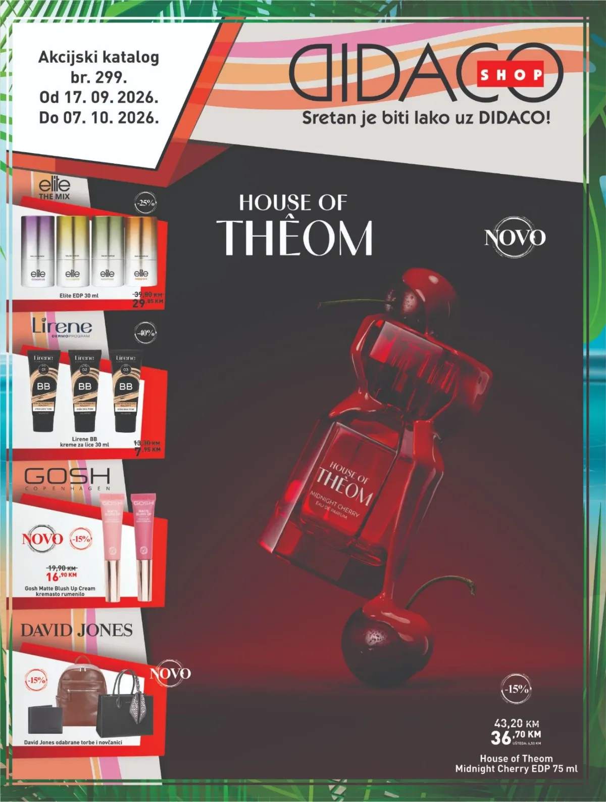 DIDACO katalog od 17.09. do 07.10.2026. donosi sniženja do 60% na parfeme, kozmetiku, šminku, njegu i proizvode za kosu
