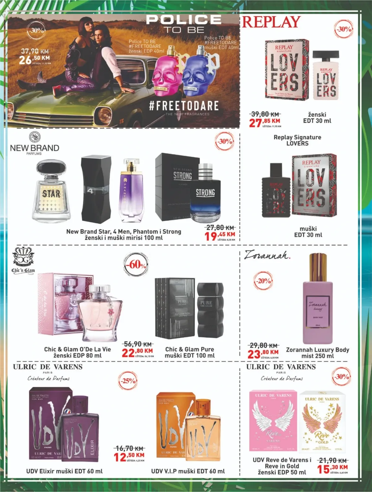 DIDACO katalog – Police, Replay, Chic and Glam i Ulric de Varens parfemi na akciji