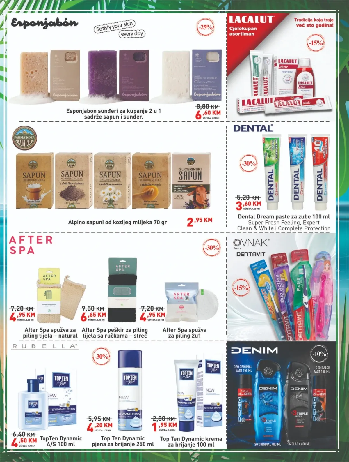 DIDACO katalog – Esponjabon, Lacalut, Dental Dream, After Spa, Top Ten i Denim proizvodi