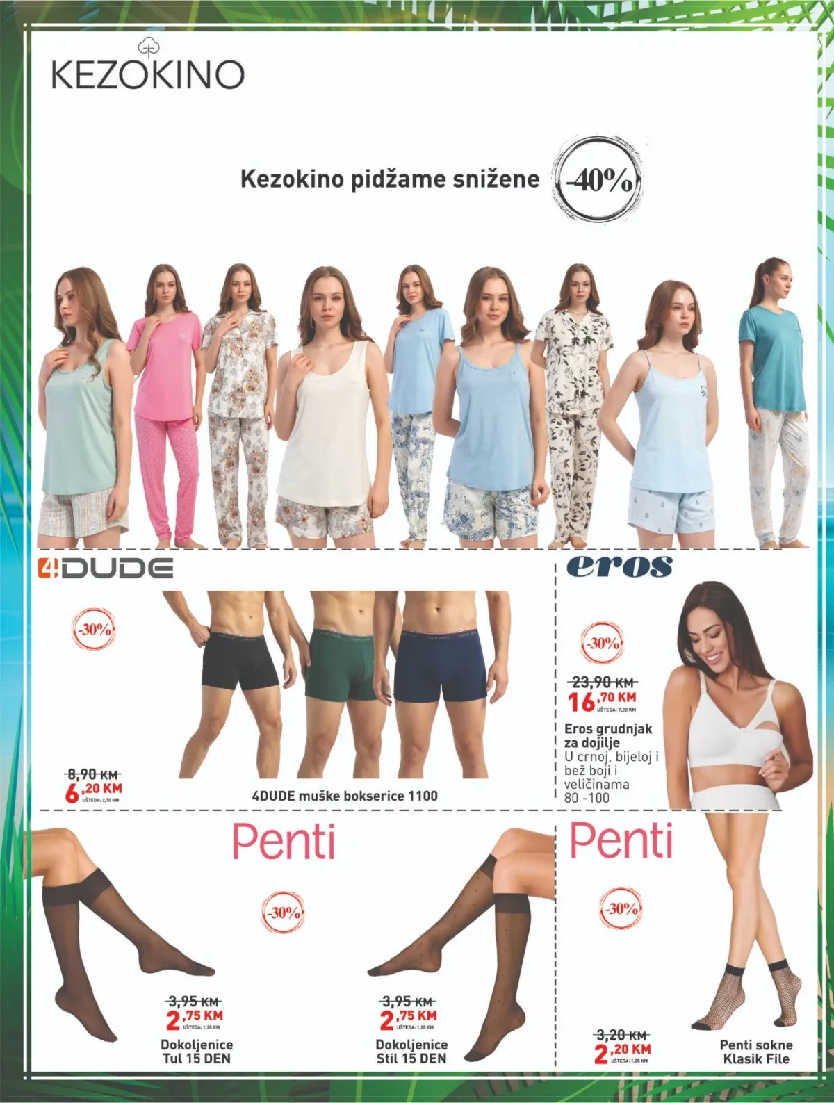DIDACO katalog – Kezokino pidžame, 4Dude bokserice, Eros grudnjaci i Penti čarape