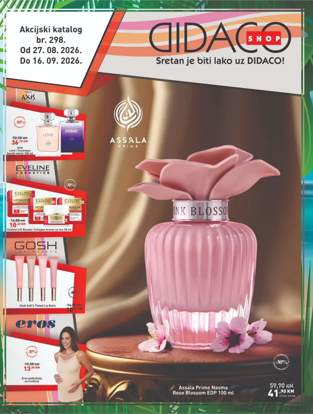 DIDACO katalog od 27.08. do 16.09.2026. donosi sniženja do 60% na parfeme, kozmetiku, njegu i proizvode za kosu