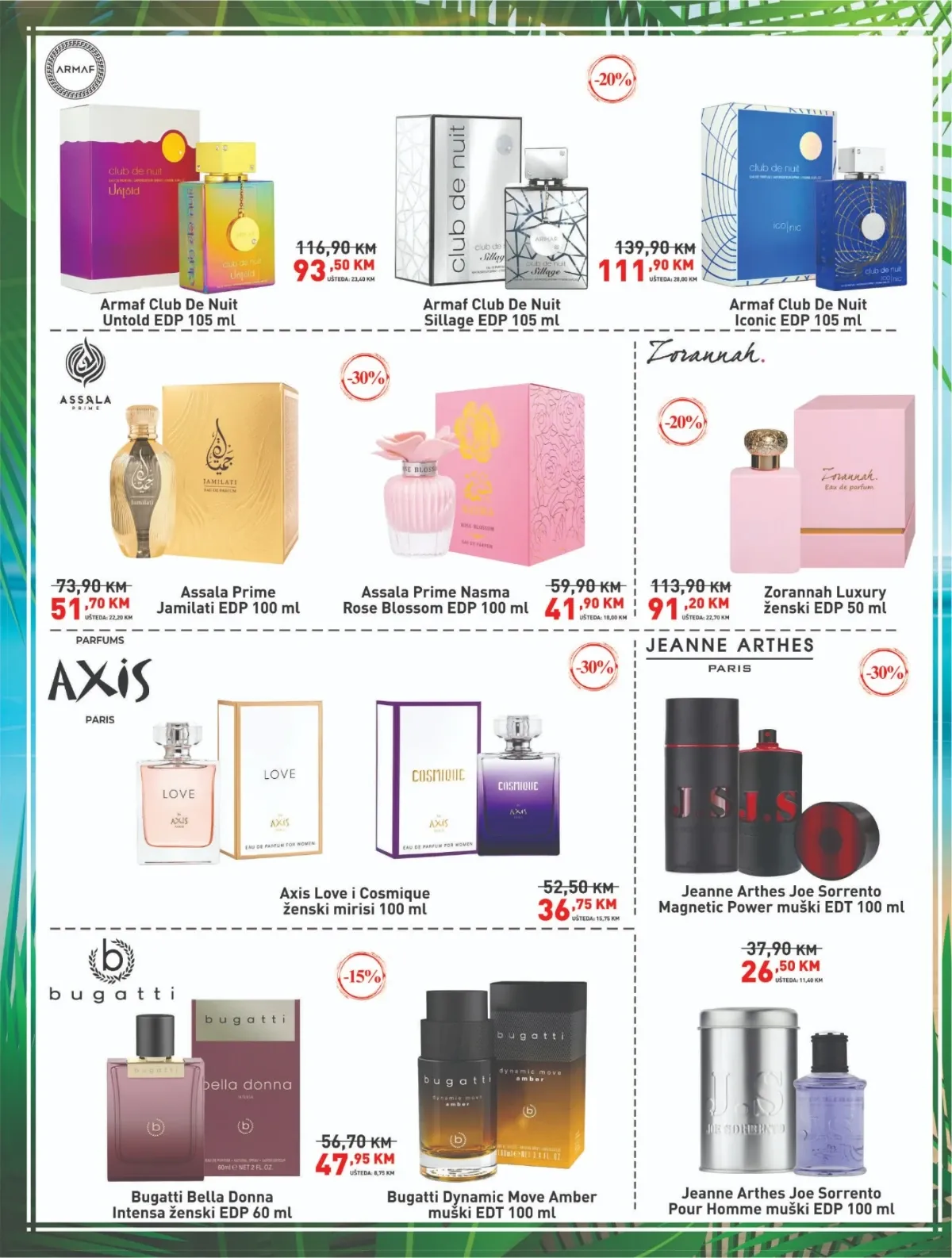 DIDACO katalog – parfemi Armaf, Assala Prime, Axis, Bugatti i Jeanne Arthes