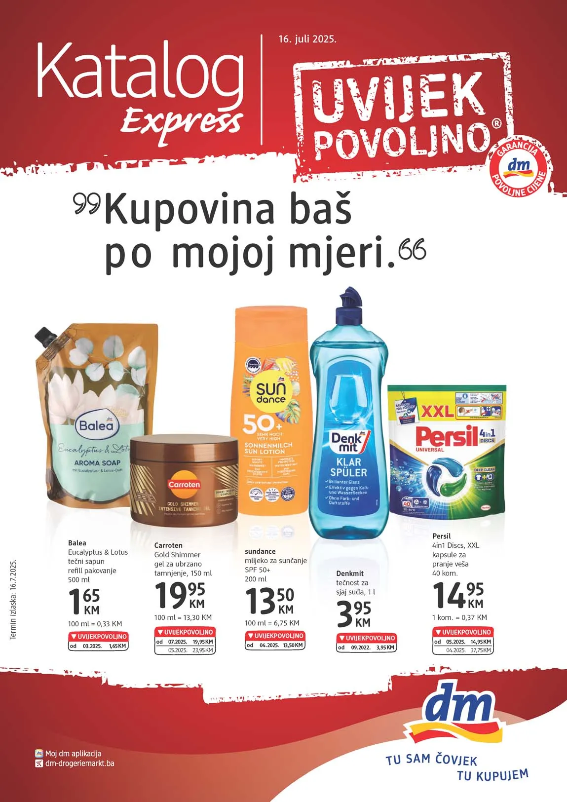 dm EXPRESS katalog – Akcija sniženja do 31.07.2025.