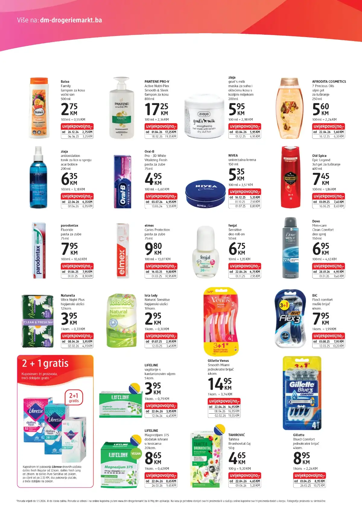 DM Express akcija strana 2 katalog sniženja kozmetika higijena proizvodi za domaćinstvo do 05.05.2026 BiH