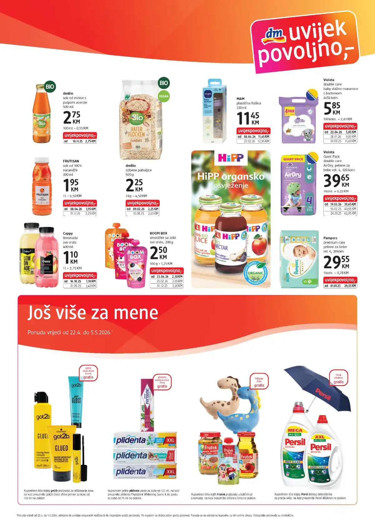 DM Express katalog strana 3 akcija kozmetika njega kose bebi program sniženja do 05.05.2026 BiH