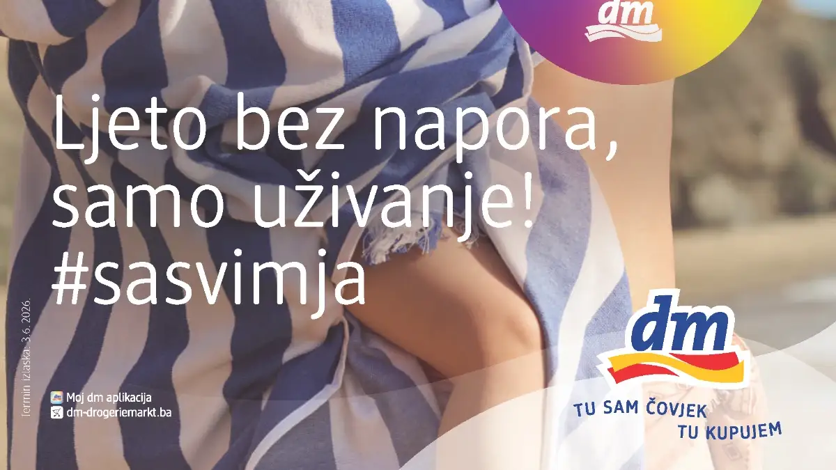 dm akcija do 50% popusta – kozmetika, njega, proizvodi za ljeto i svakodnevnu kupovinu do 16.06.2026